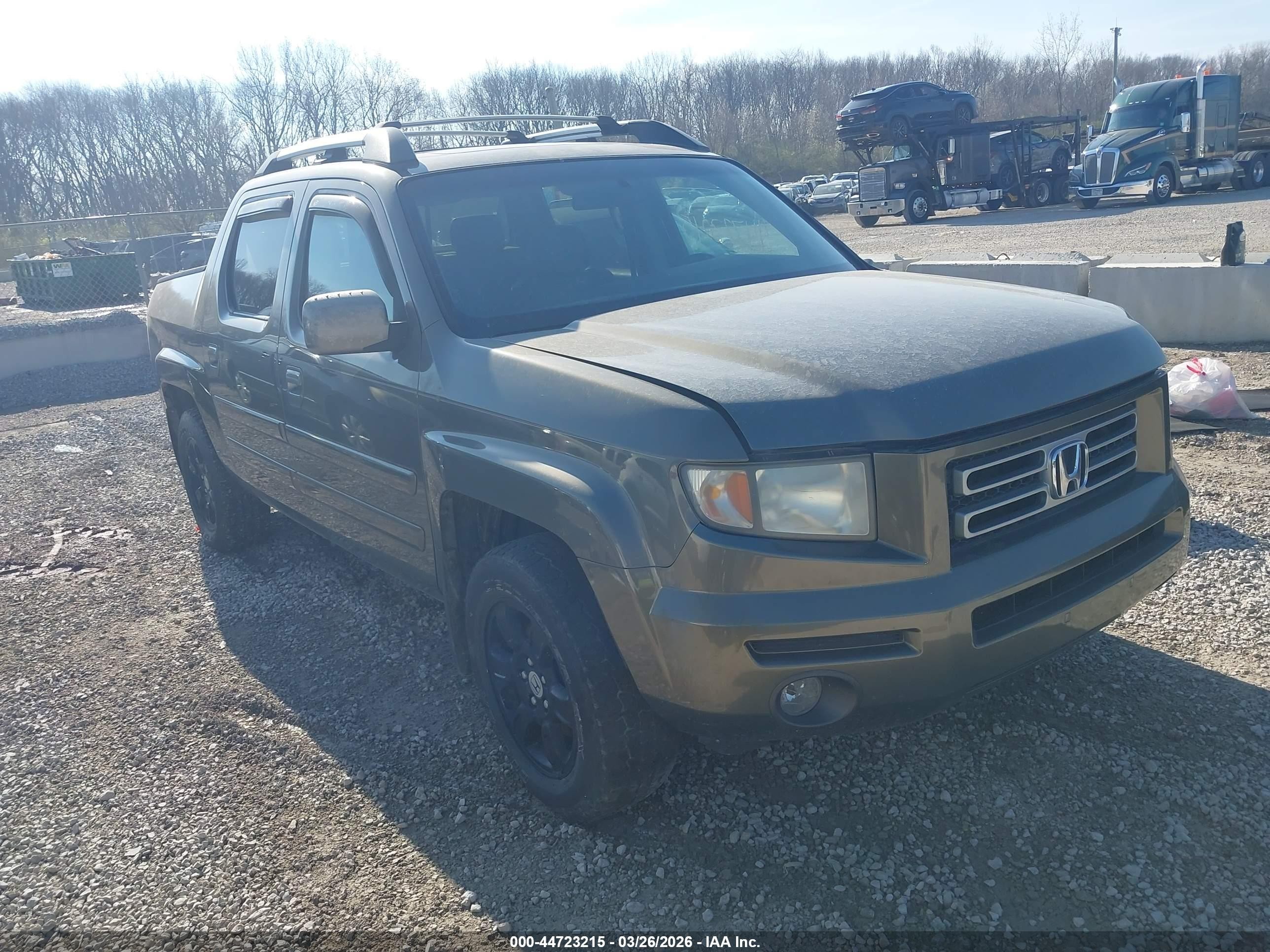 2007 Honda Ridgeline Rtl Зеленый vin: 2HJYK16537H526310