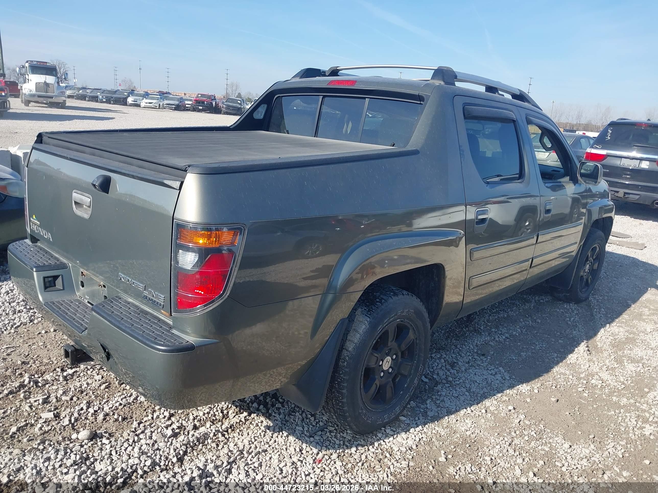 2007 Honda Ridgeline Rtl Зеленый vin: 2HJYK16537H526310