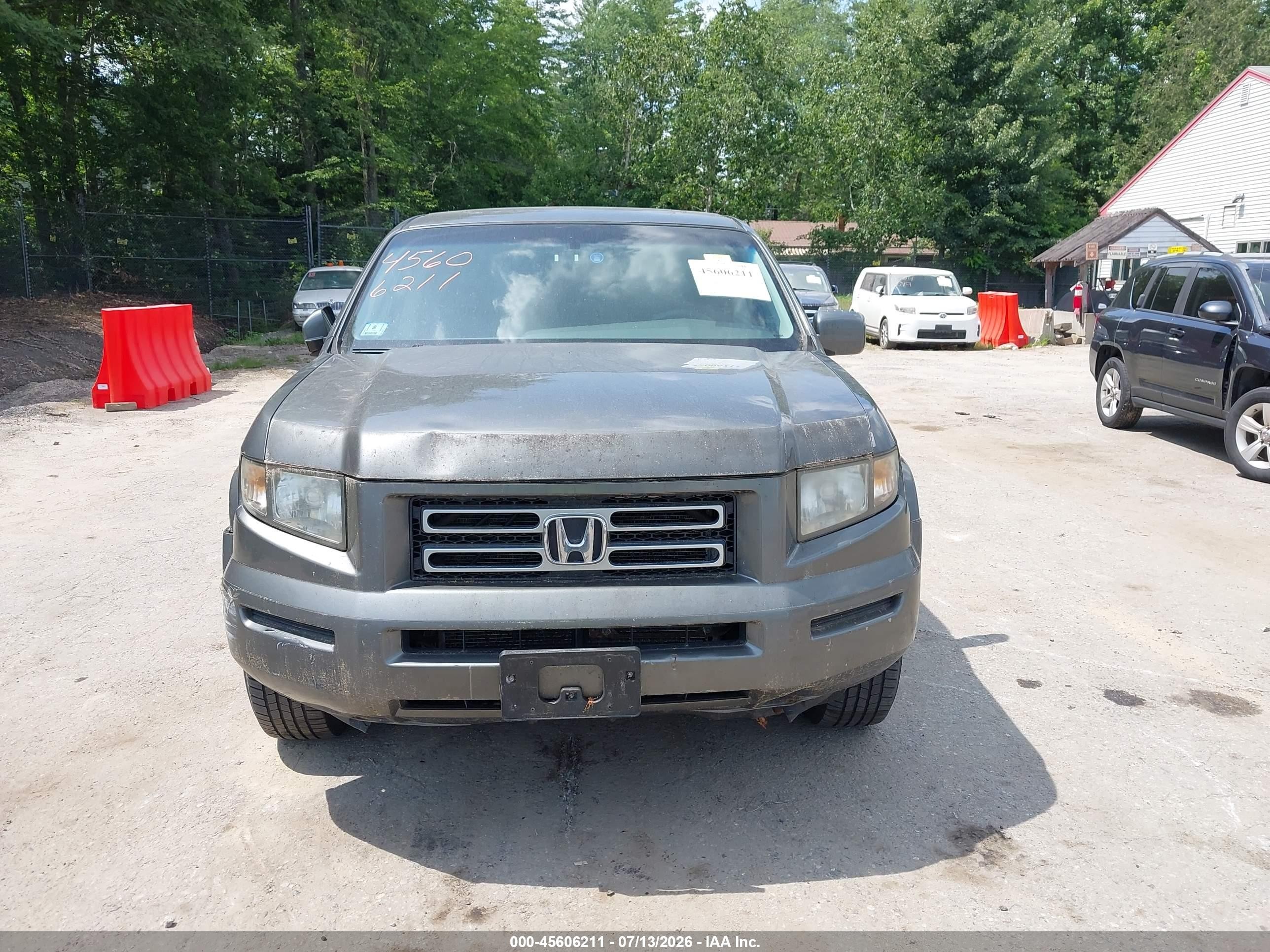2007 Honda Ridgeline Rtl Gray vin: 2HJYK16537H536965