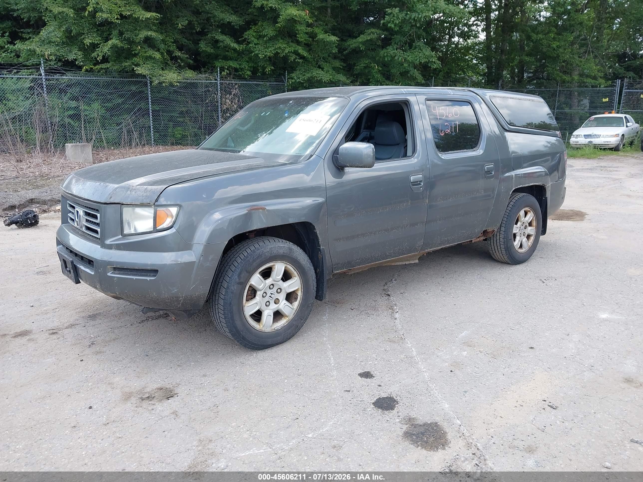 2007 Honda Ridgeline Rtl Gray vin: 2HJYK16537H536965