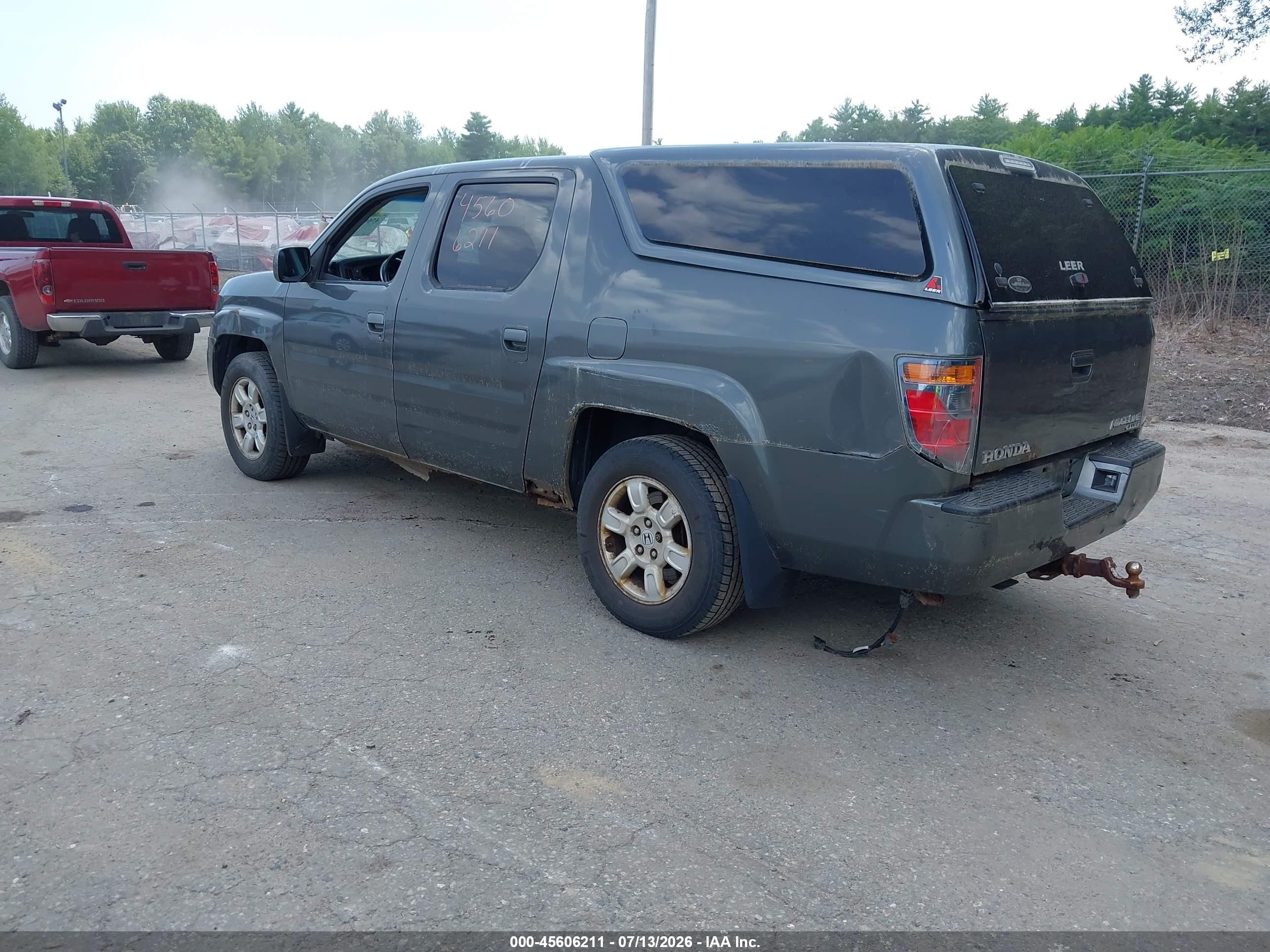 2007 Honda Ridgeline Rtl Gray vin: 2HJYK16537H536965
