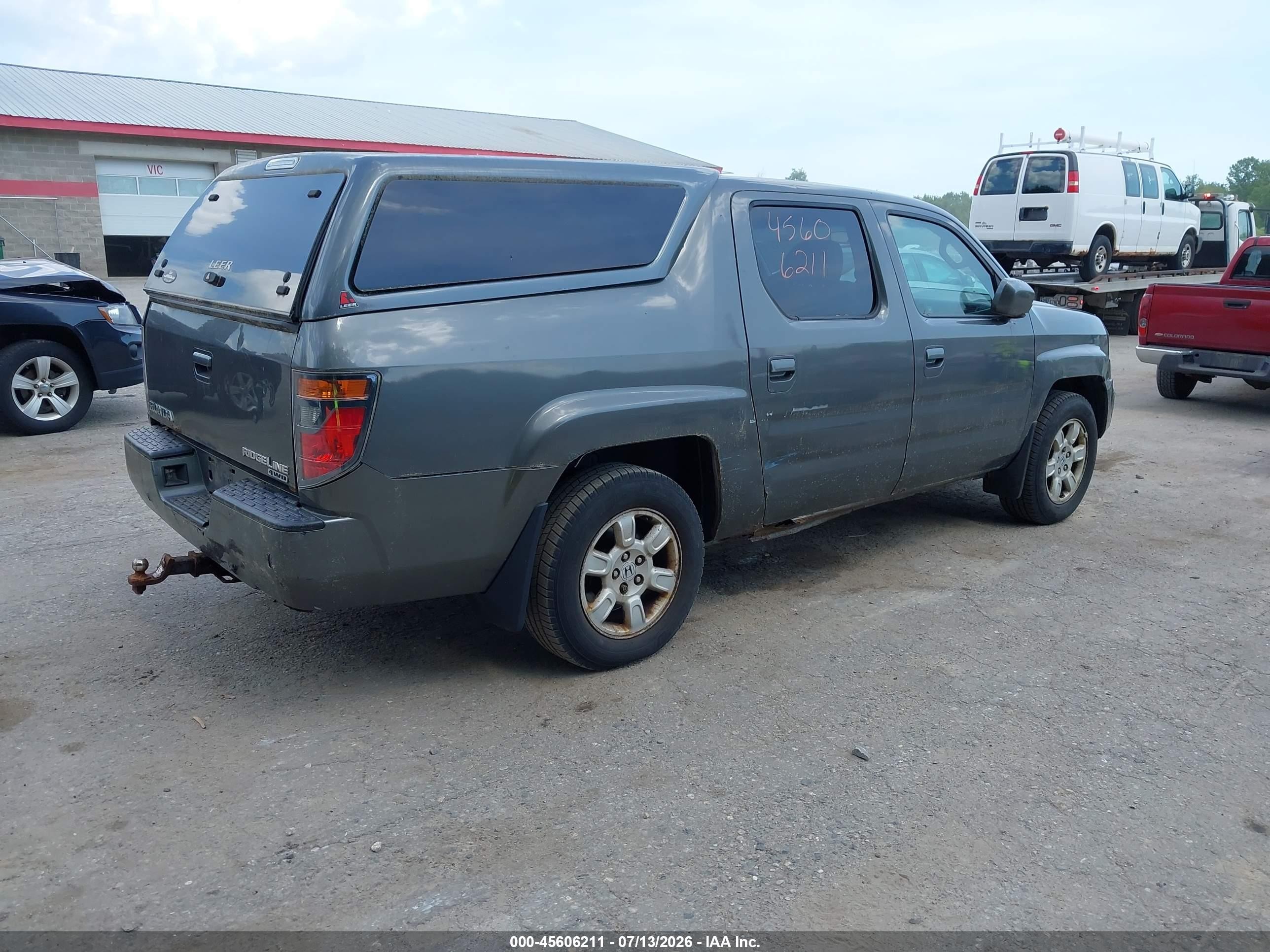 2007 Honda Ridgeline Rtl Gray vin: 2HJYK16537H536965