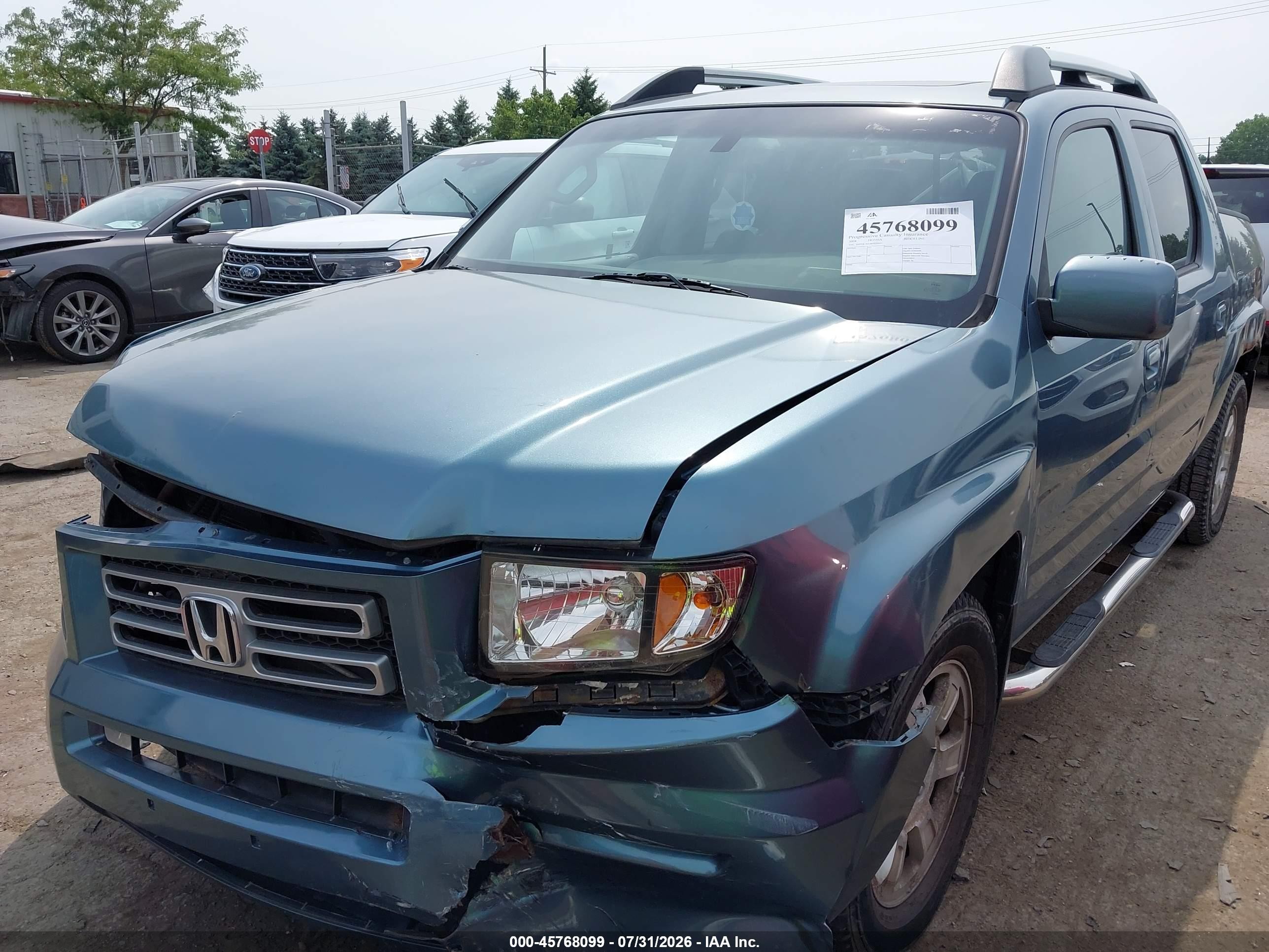 2008 Honda Ridgeline Rtl Blue vin: 2HJYK16538H520931