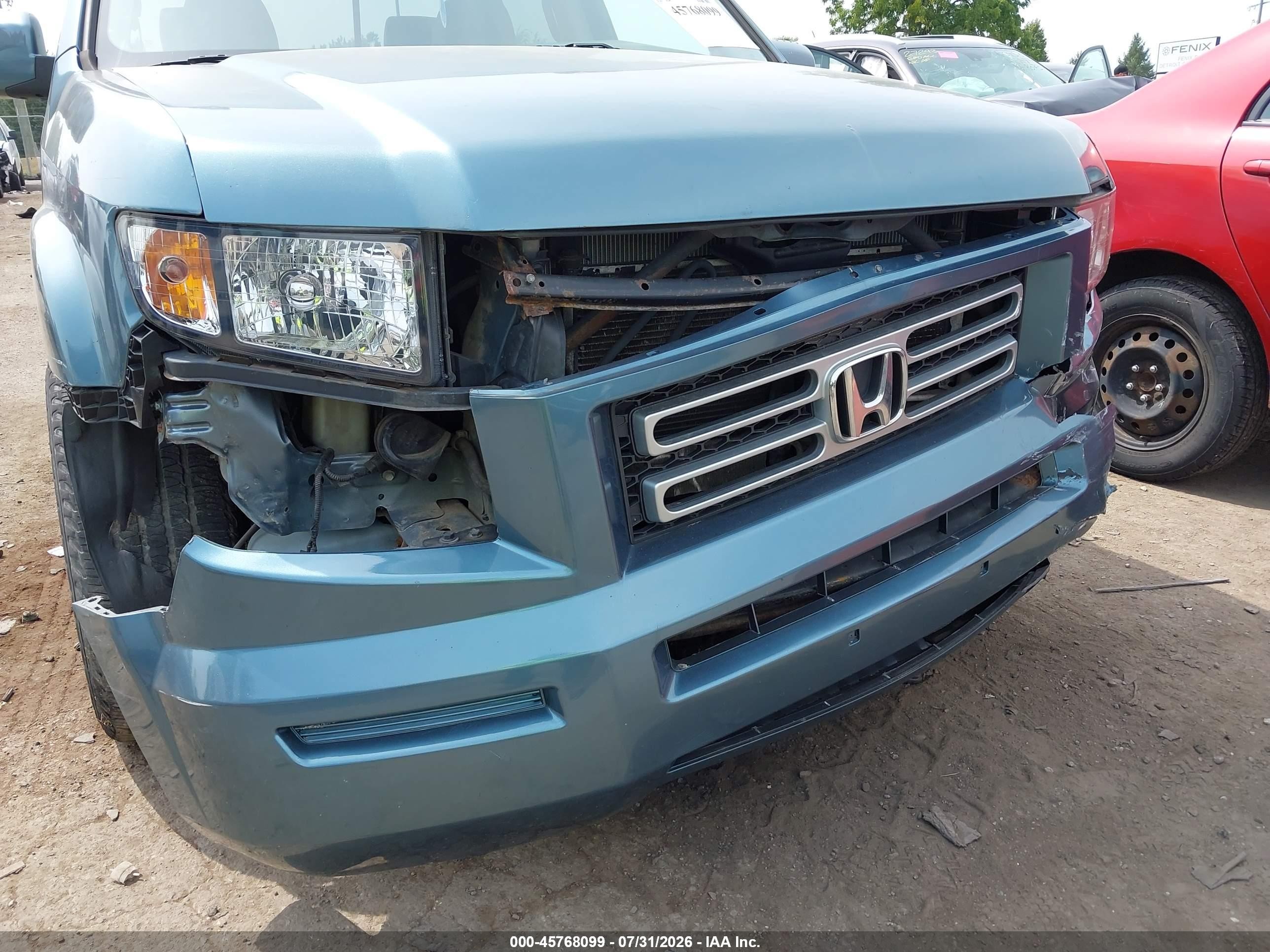 2008 Honda Ridgeline Rtl Blue vin: 2HJYK16538H520931