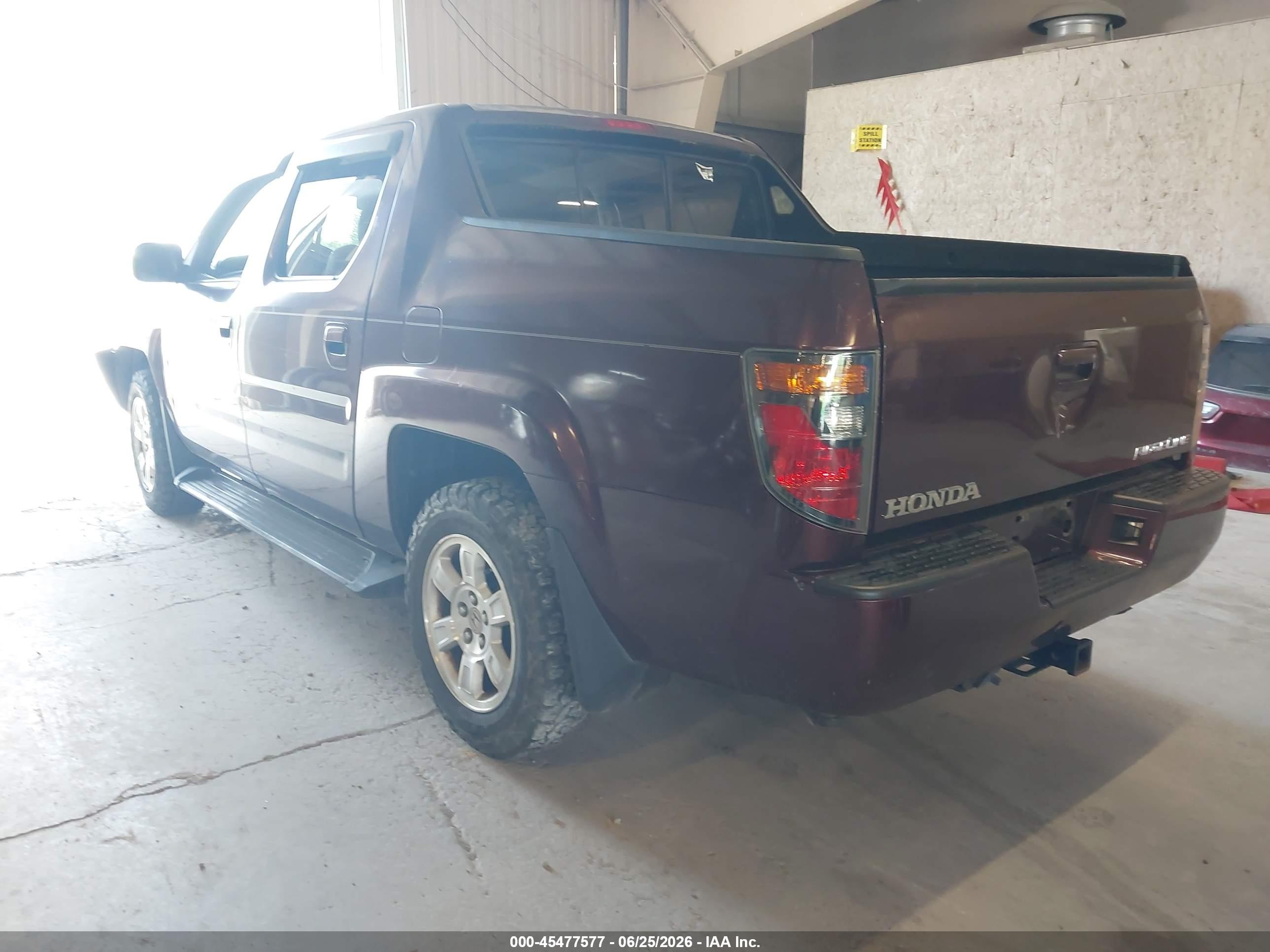 2008 Honda Ridgeline Rtl Purple vin: 2HJYK16538H534716