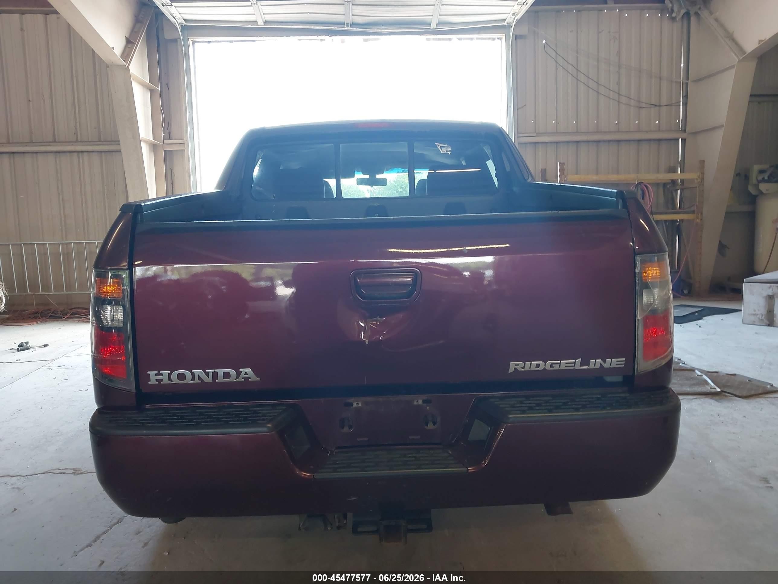 2008 Honda Ridgeline Rtl Purple vin: 2HJYK16538H534716