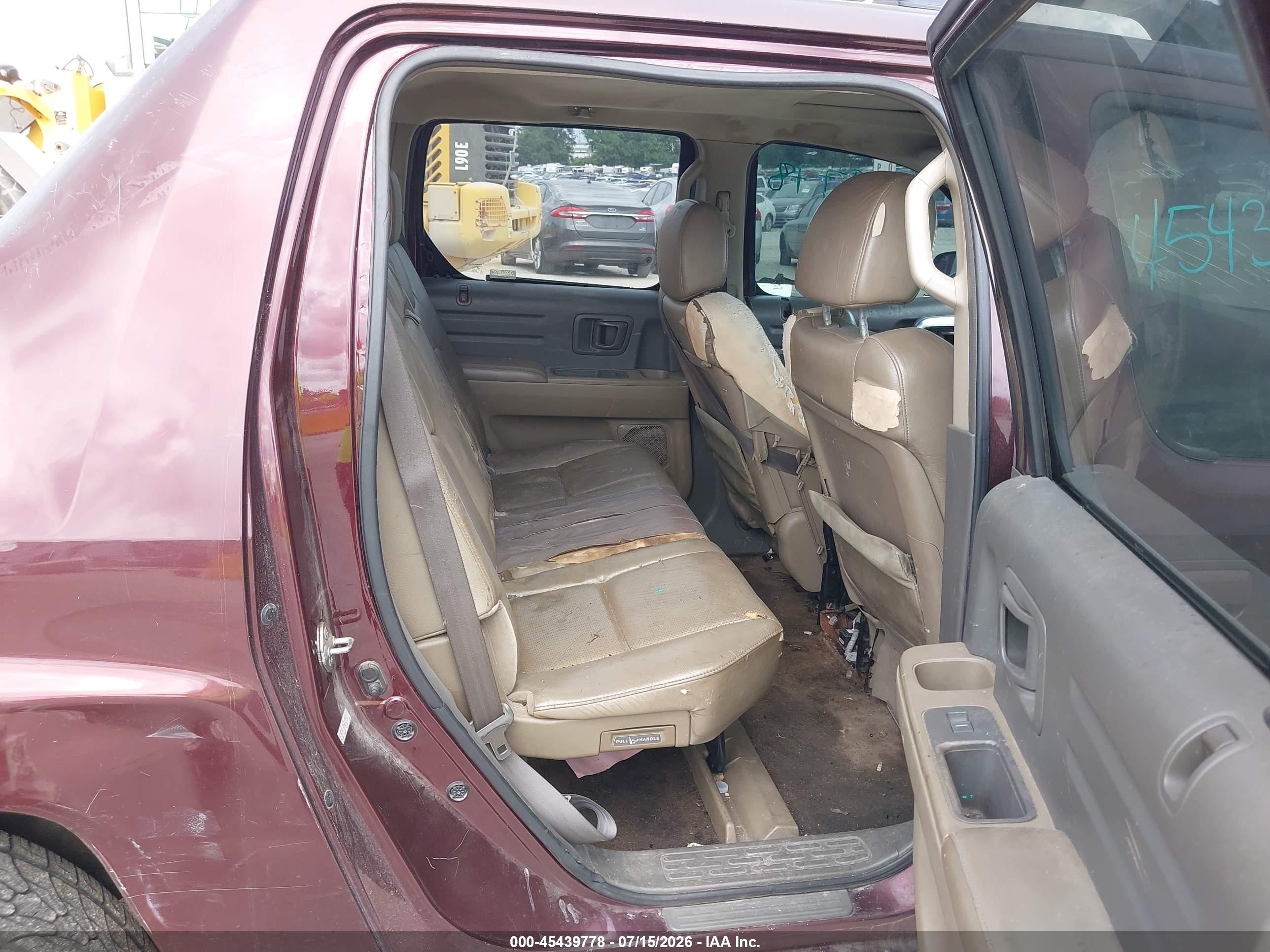 2008 Honda Ridgeline Rtl Бордовый vin: 2HJYK16538H535753