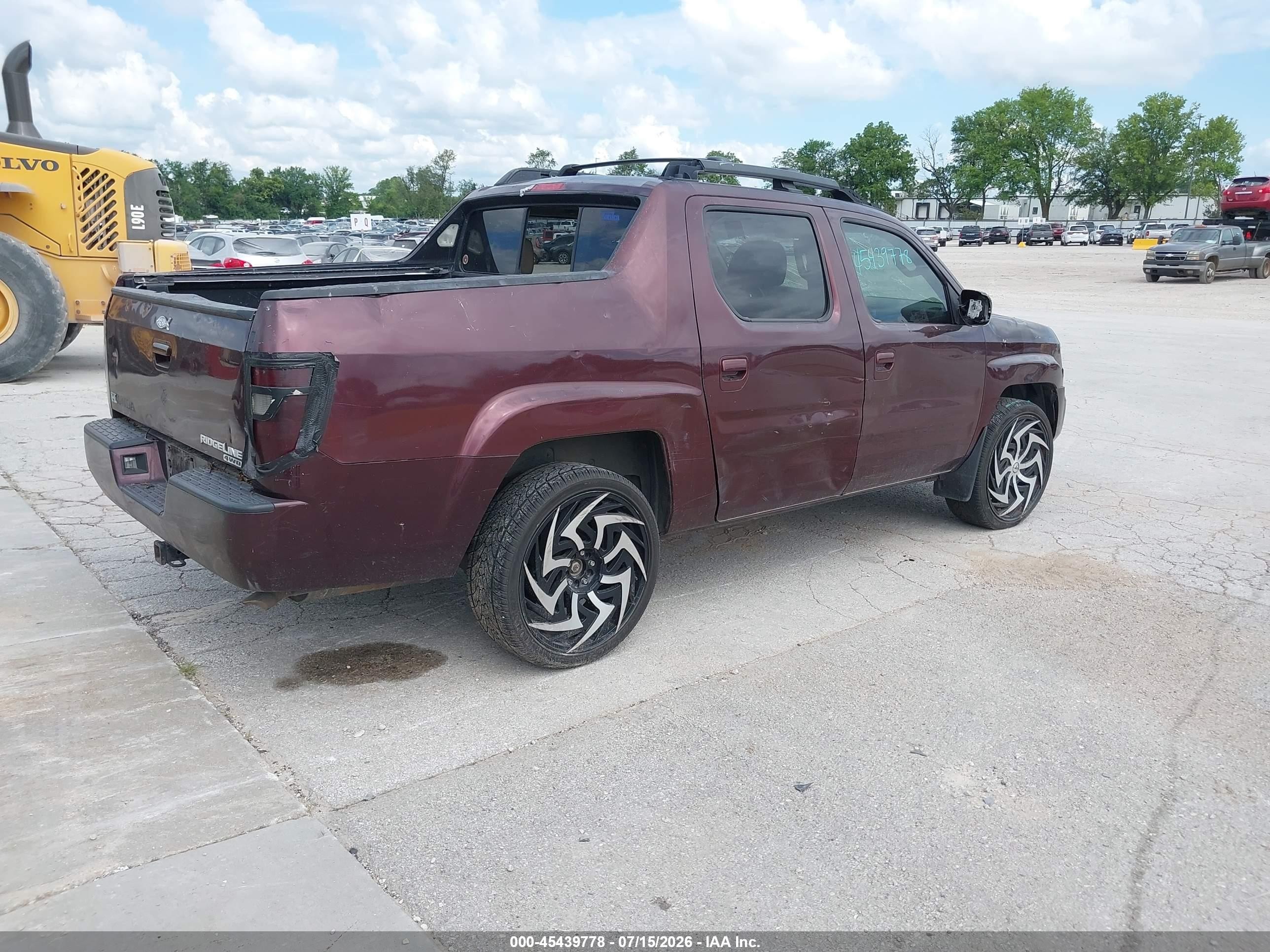 2008 Honda Ridgeline Rtl Бордовый vin: 2HJYK16538H535753