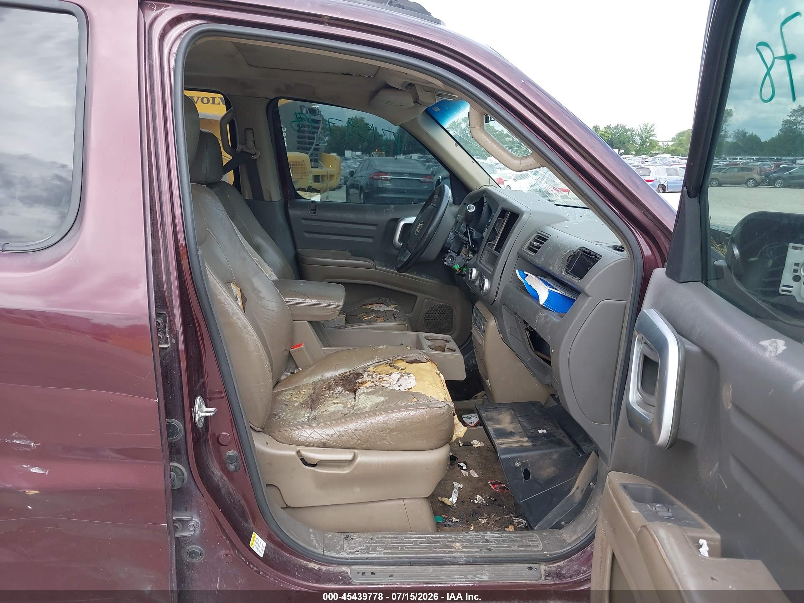 2008 Honda Ridgeline Rtl Бордовый vin: 2HJYK16538H535753