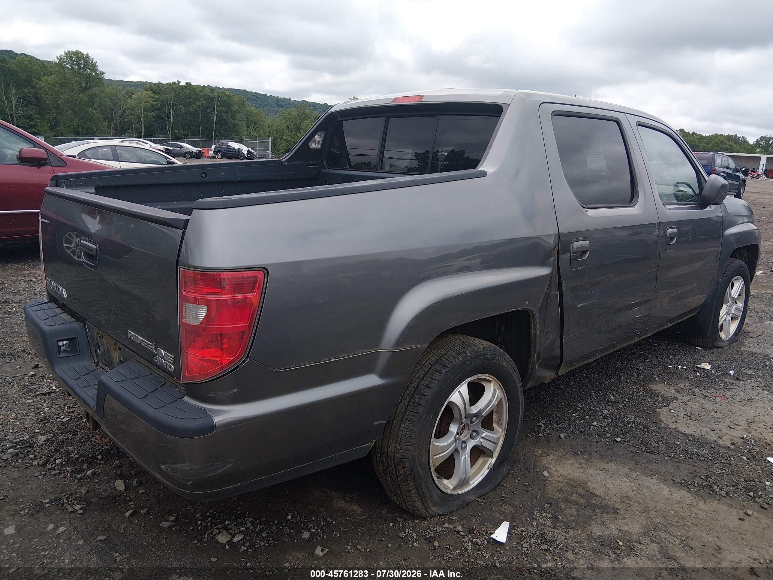 2009 Honda Ridgeline Rtl Gray vin: 2HJYK16539H501586