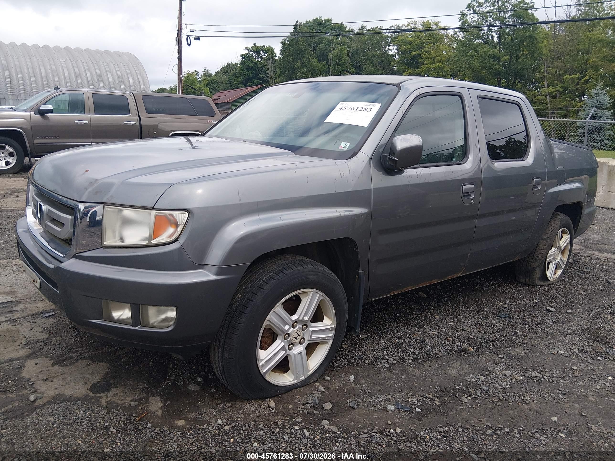 2009 Honda Ridgeline Rtl Gray vin: 2HJYK16539H501586