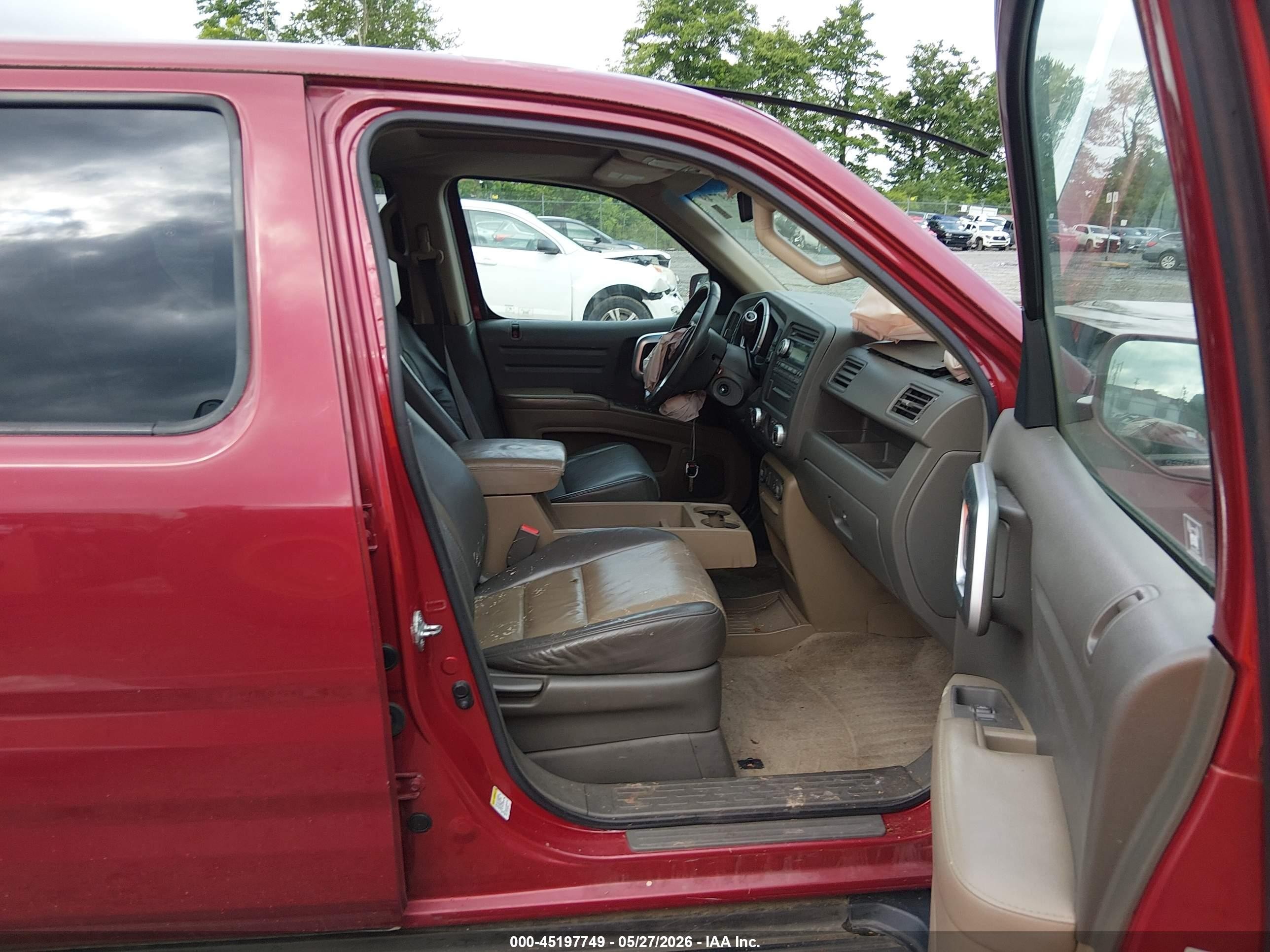 2006 Honda Ridgeline Rtl Maroon vin: 2HJYK16546H528548