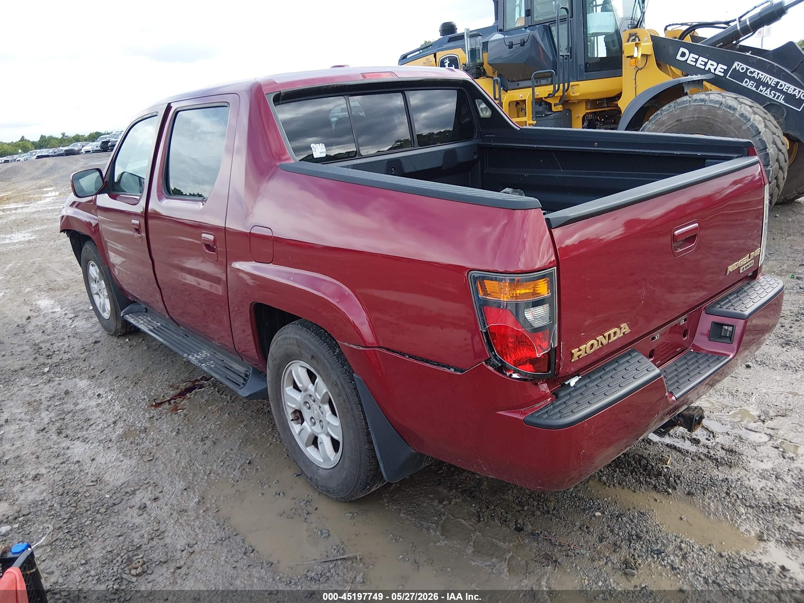 2006 Honda Ridgeline Rtl Maroon vin: 2HJYK16546H528548