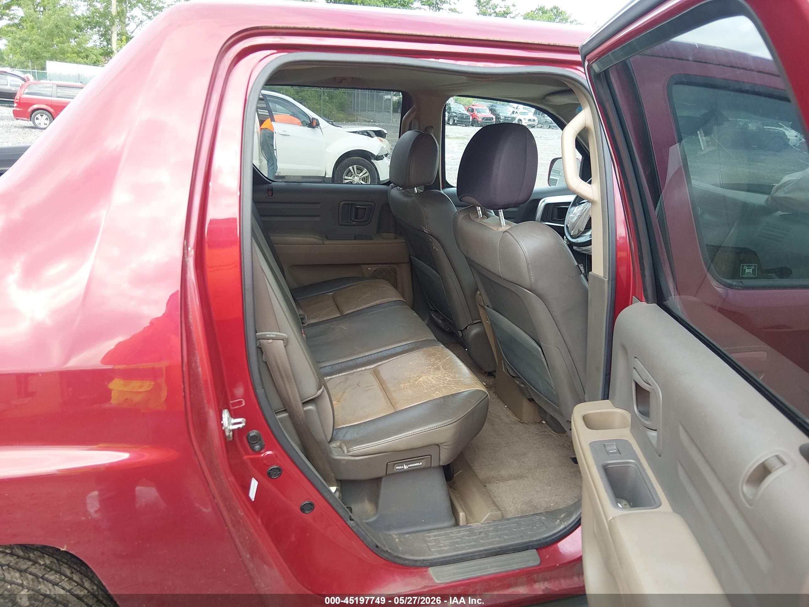 2006 Honda Ridgeline Rtl Maroon vin: 2HJYK16546H528548