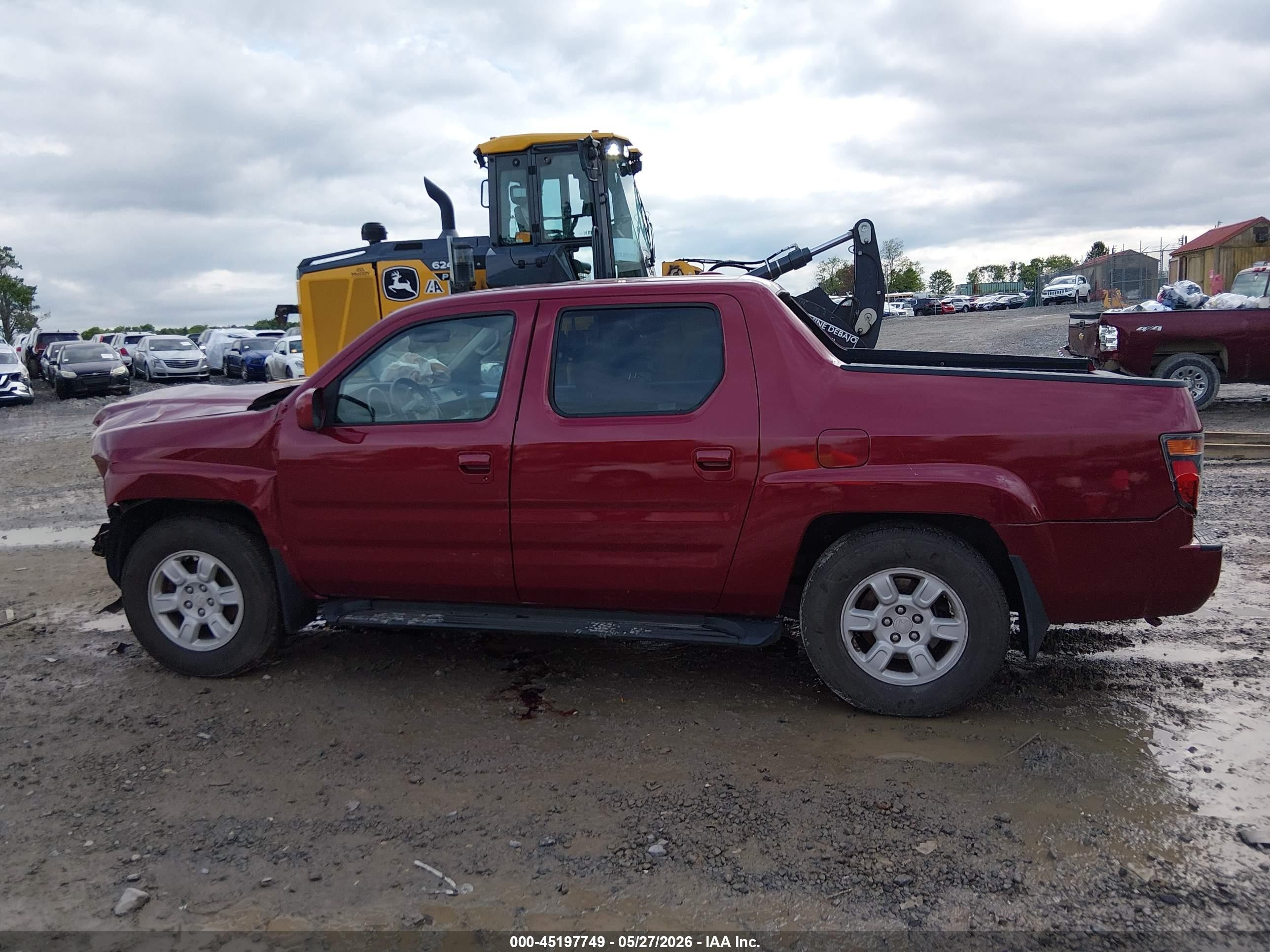 2006 Honda Ridgeline Rtl Maroon vin: 2HJYK16546H528548