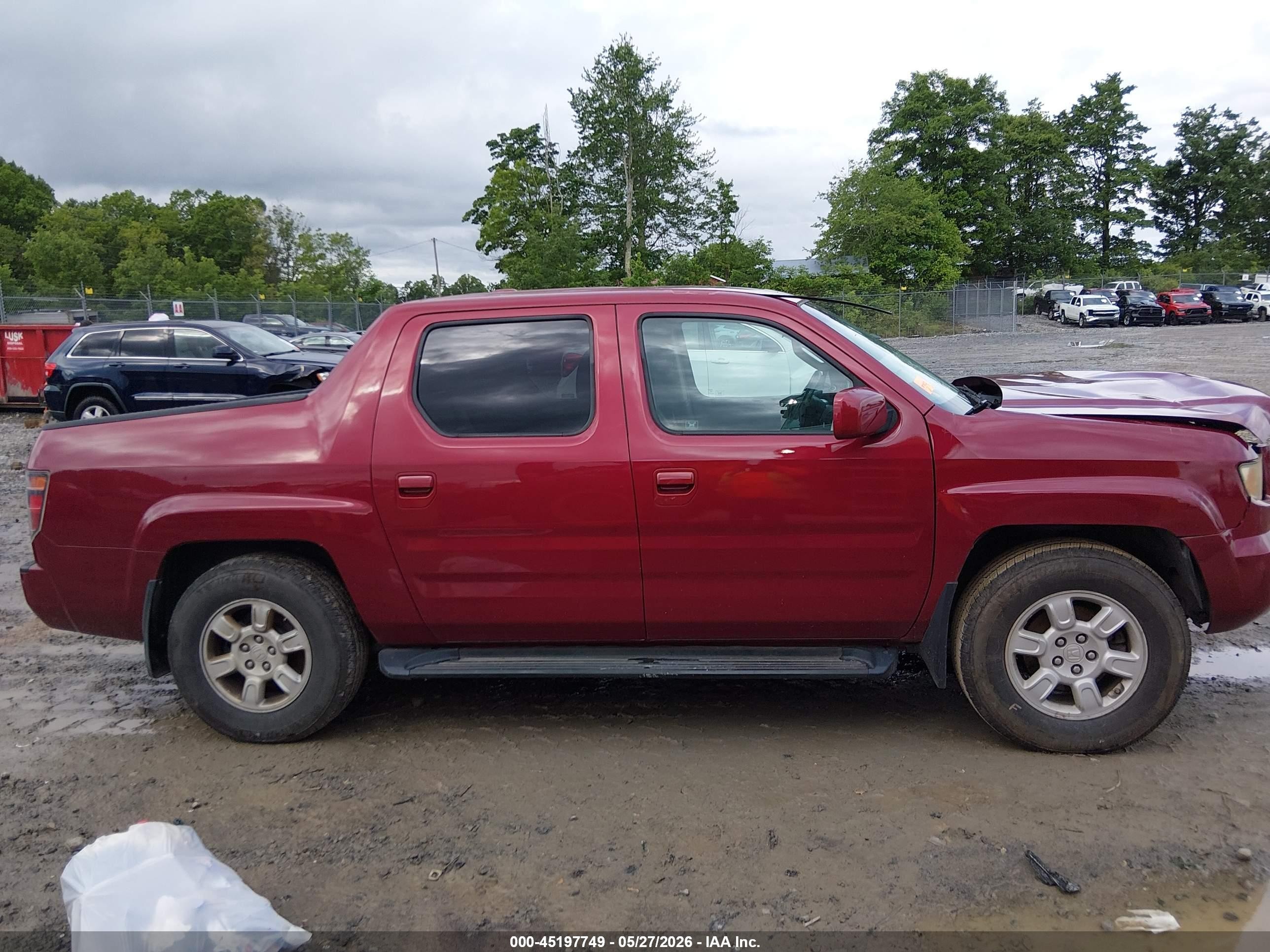 2006 Honda Ridgeline Rtl Maroon vin: 2HJYK16546H528548