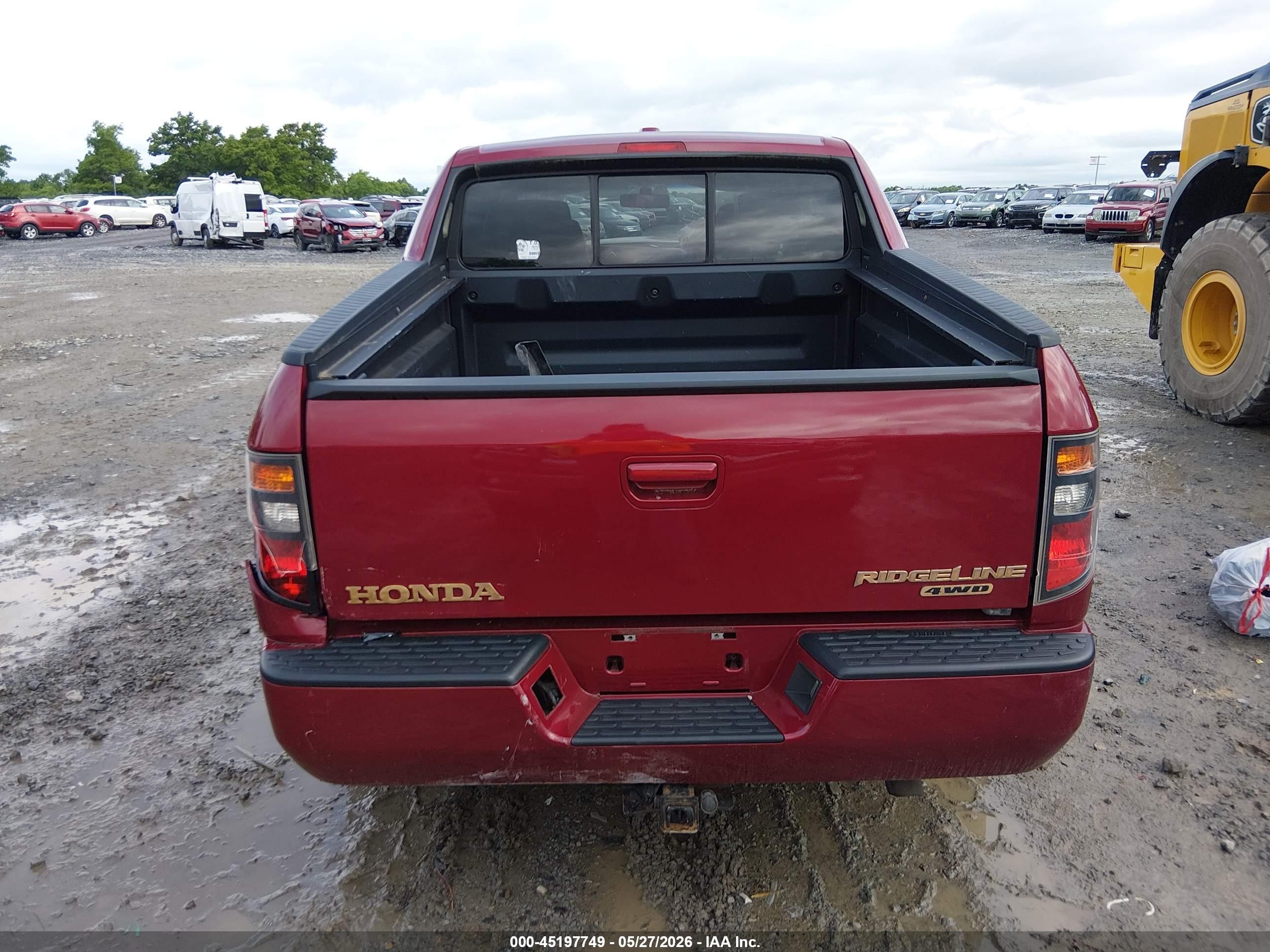 2006 Honda Ridgeline Rtl Maroon vin: 2HJYK16546H528548