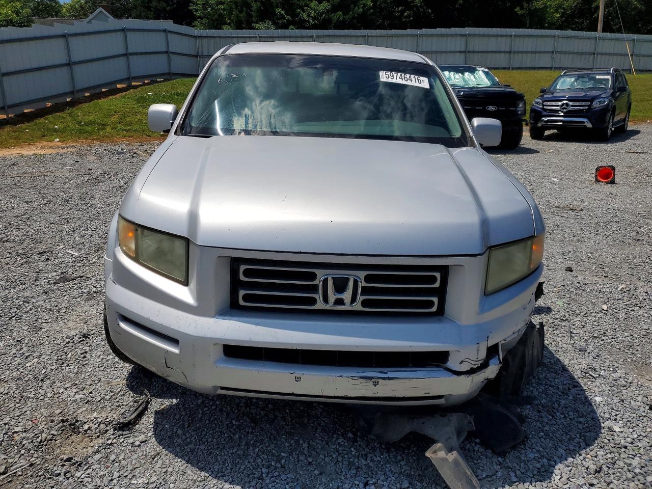 2006 Honda Ridgeline Rtl Silver vin: 2HJYK16546H547438