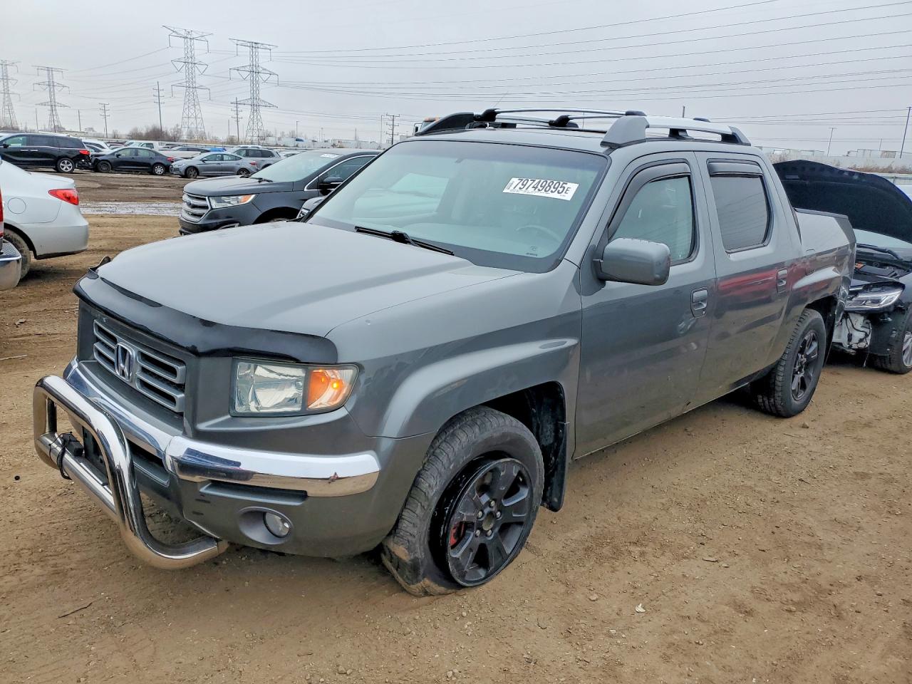 2007 Honda Ridgeline Rtl Gray vin: 2HJYK16547H502596