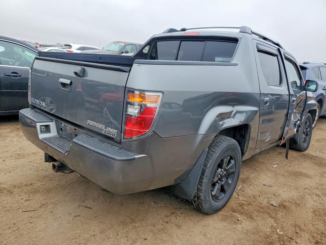 2007 Honda Ridgeline Rtl Gray vin: 2HJYK16547H502596