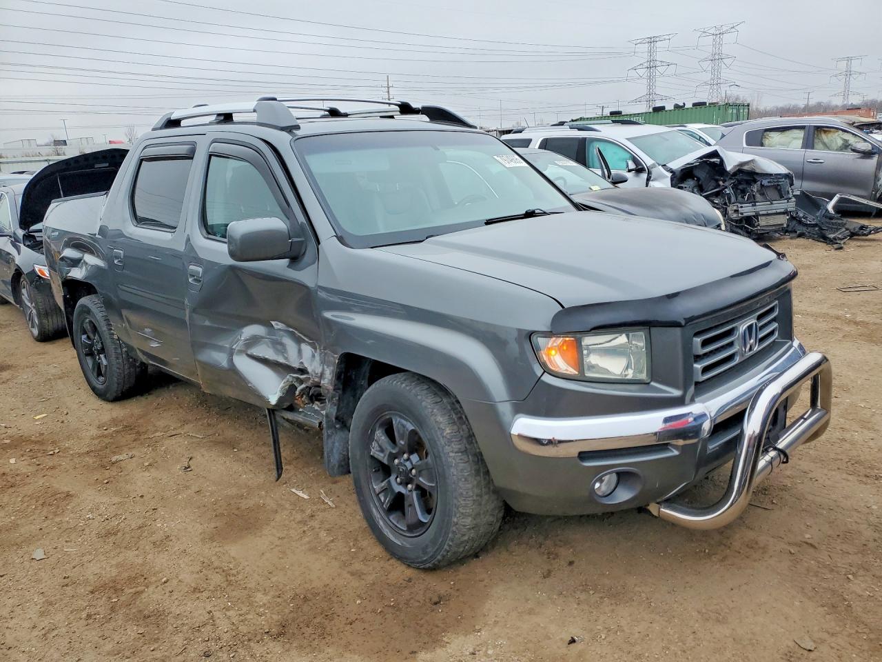 2007 Honda Ridgeline Rtl Gray vin: 2HJYK16547H502596