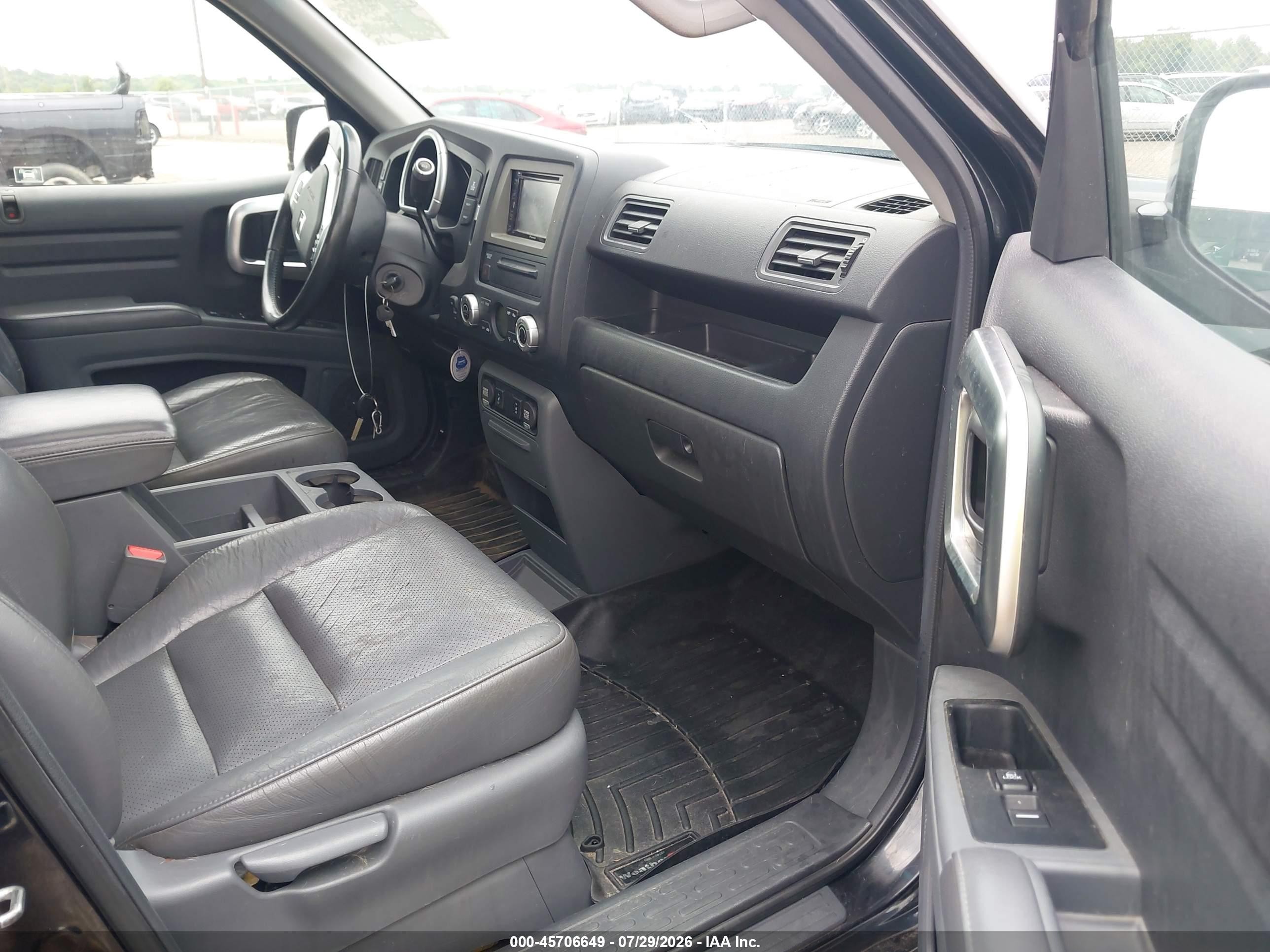 2007 Honda Ridgeline Rtl Black vin: 2HJYK16547H521360