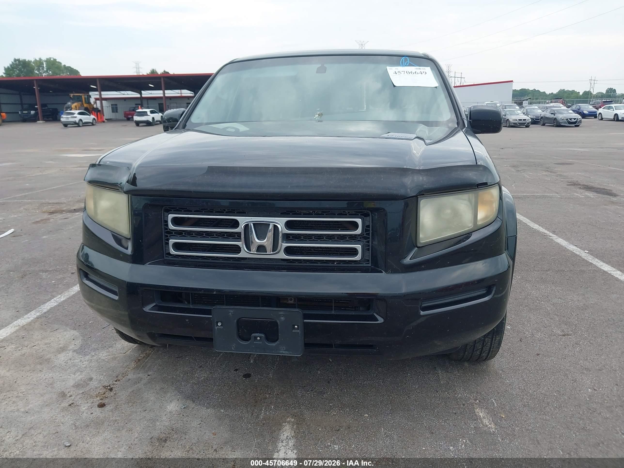 2007 Honda Ridgeline Rtl Black vin: 2HJYK16547H521360