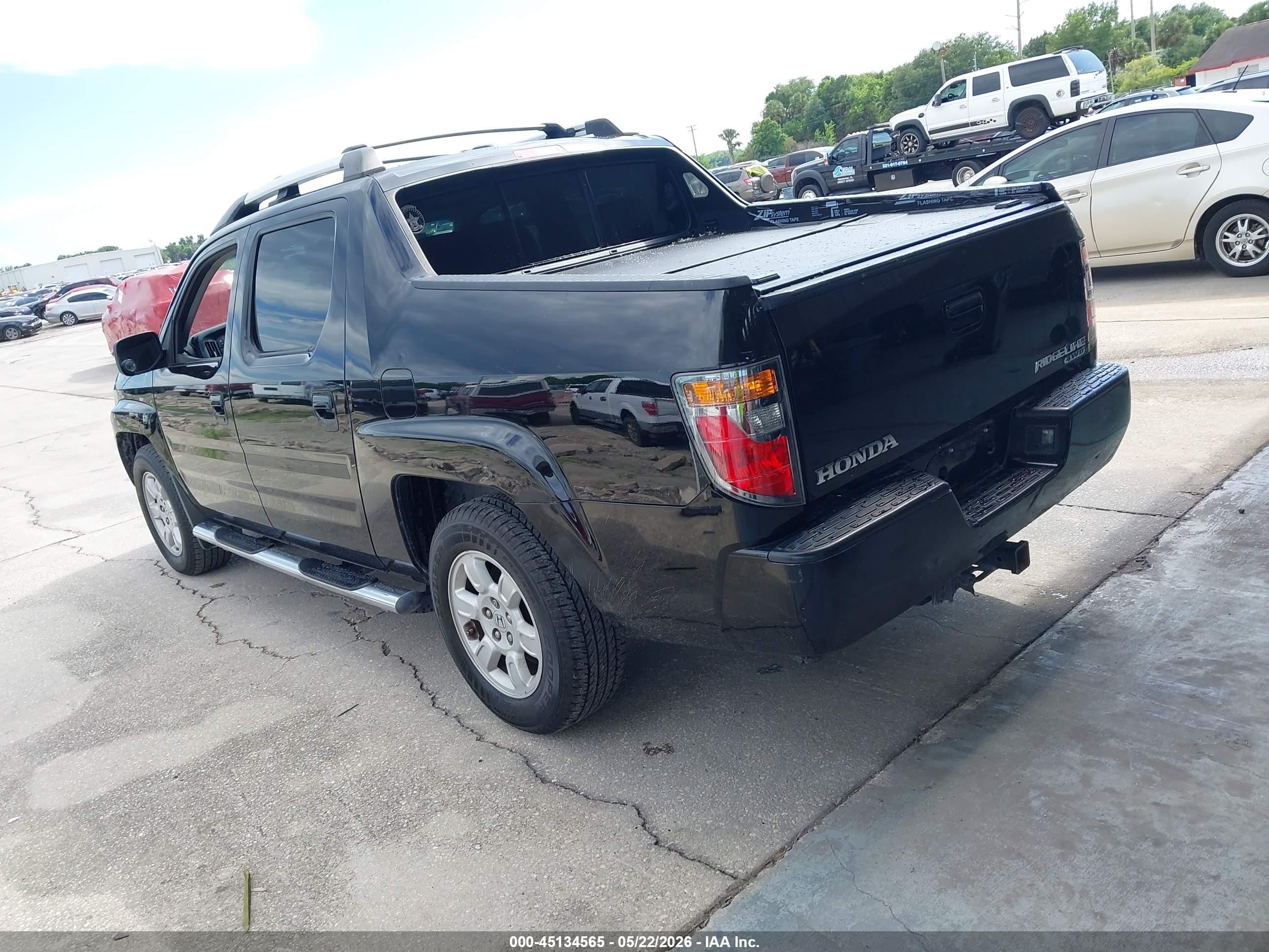 2007 Honda Ridgeline Rtl Black vin: 2HJYK16547H540264