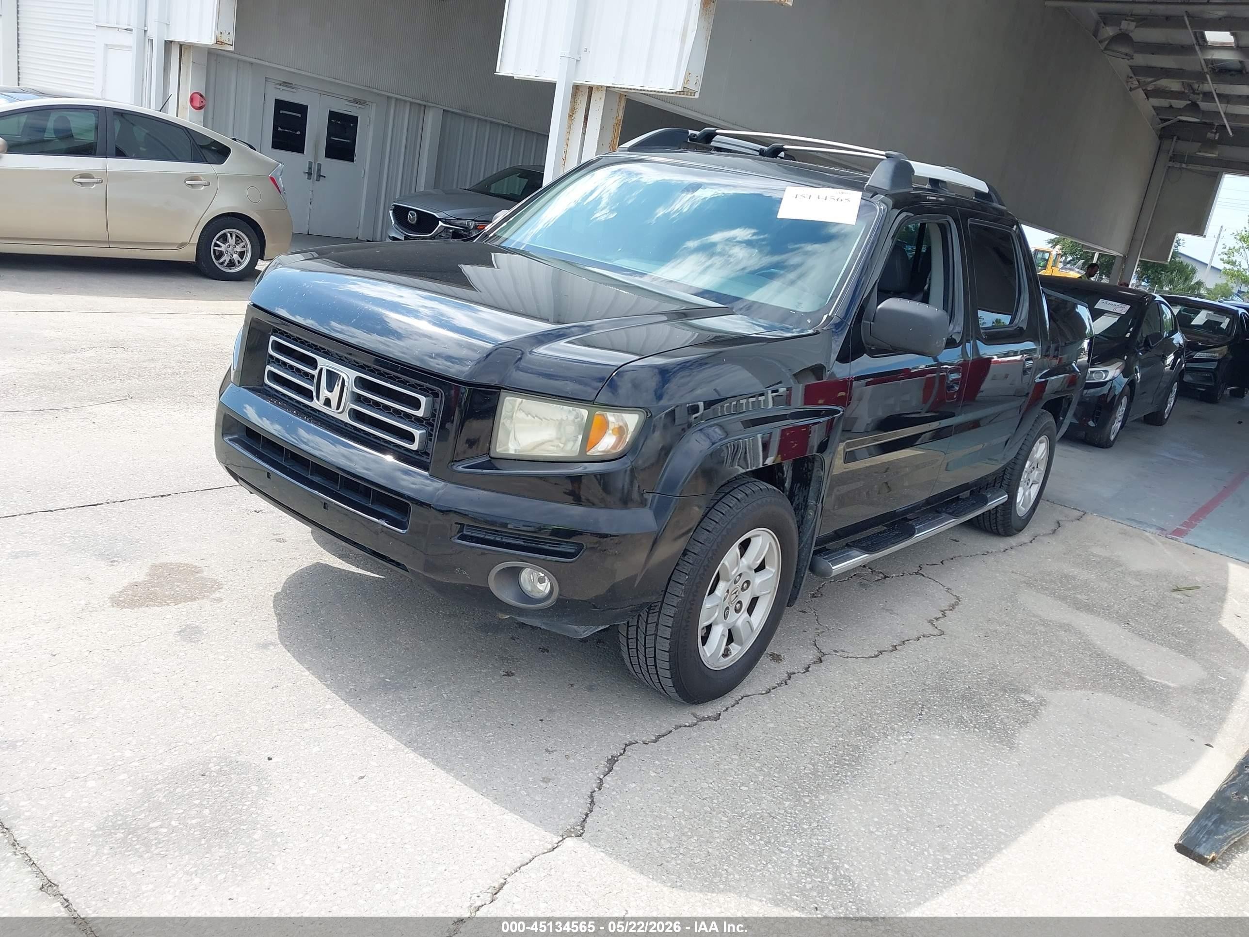 2007 Honda Ridgeline Rtl Black vin: 2HJYK16547H540264