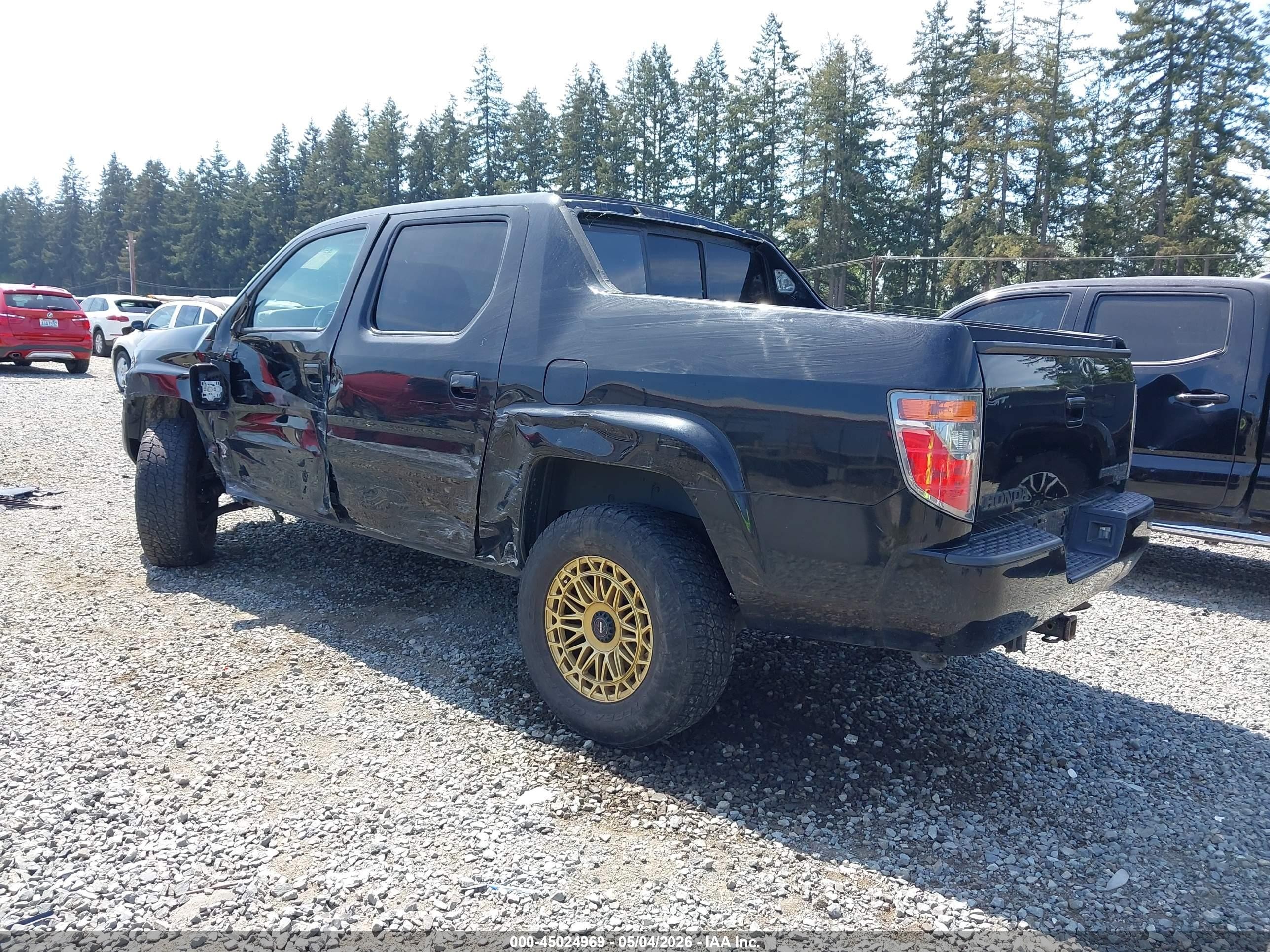 2007 Honda Ridgeline Rtl Black vin: 2HJYK16547H548350