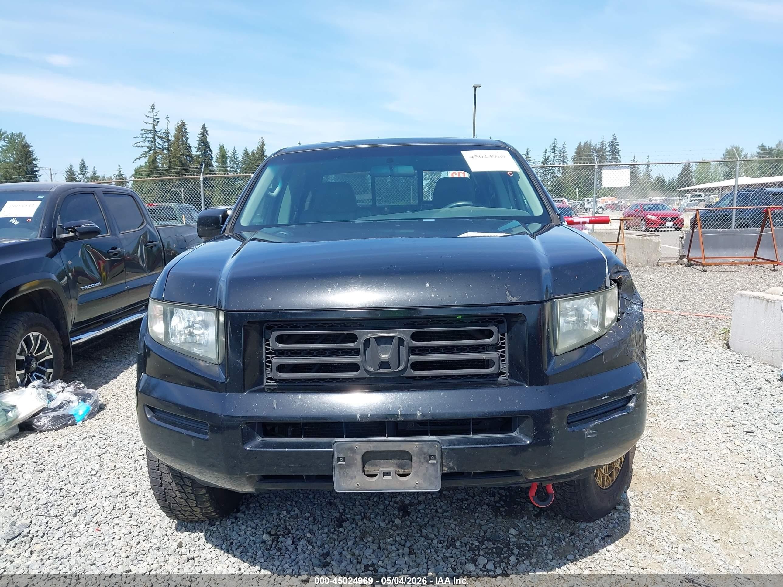 2007 Honda Ridgeline Rtl Black vin: 2HJYK16547H548350