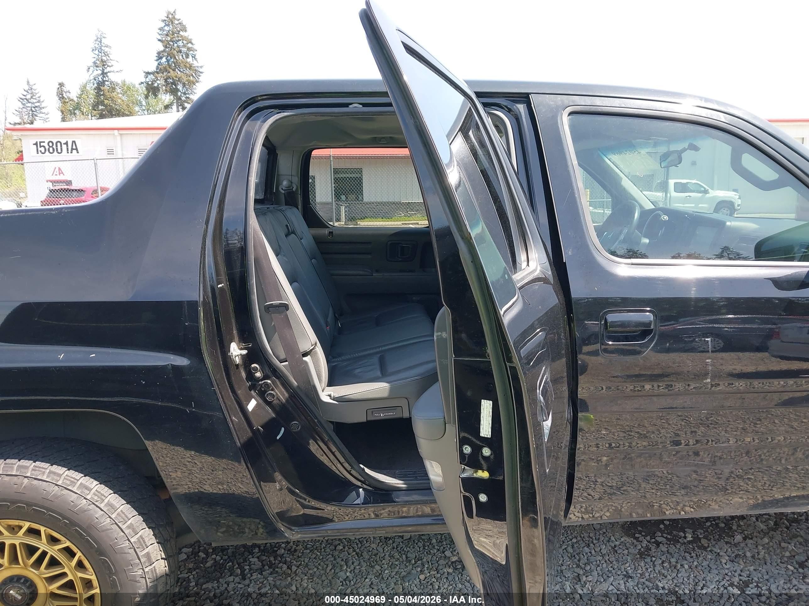 2007 Honda Ridgeline Rtl Black vin: 2HJYK16547H548350