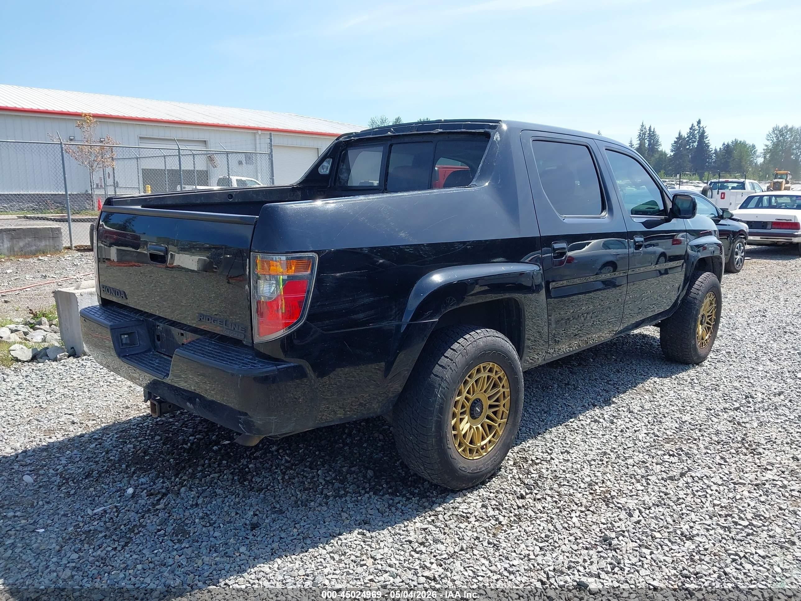 2007 Honda Ridgeline Rtl Black vin: 2HJYK16547H548350