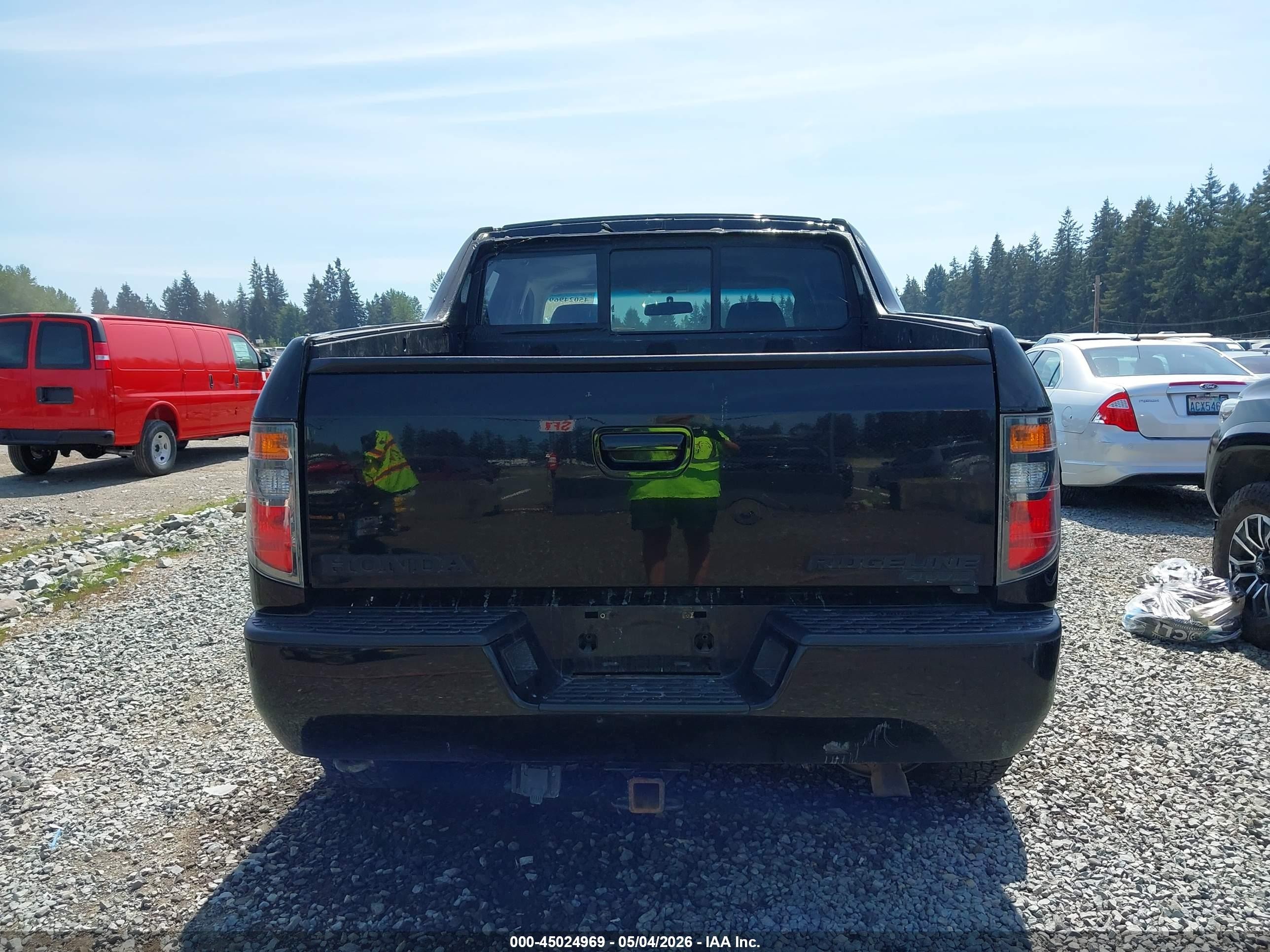 2007 Honda Ridgeline Rtl Black vin: 2HJYK16547H548350