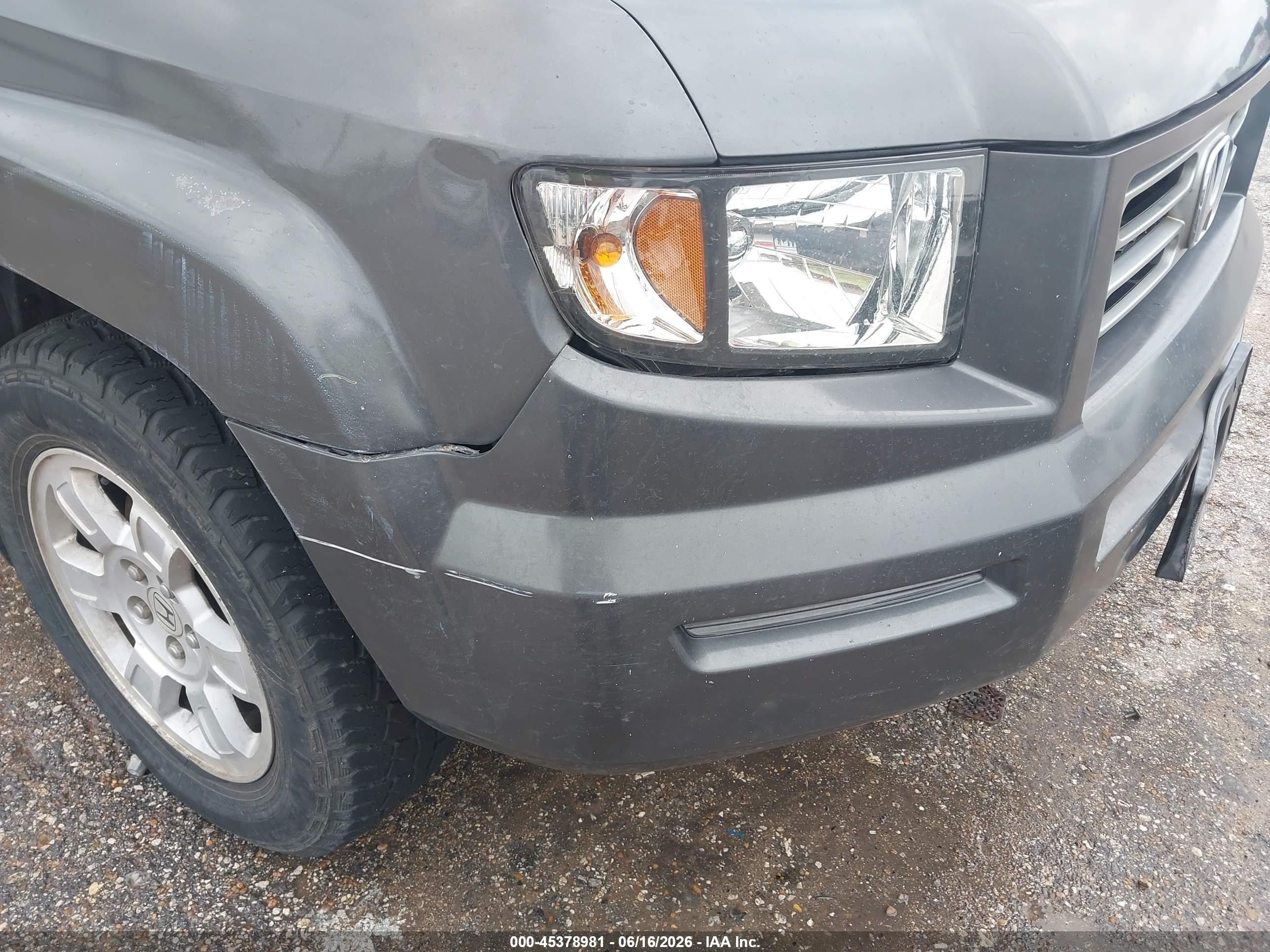 2008 Honda Ridgeline Rtl Gray vin: 2HJYK16548H507430