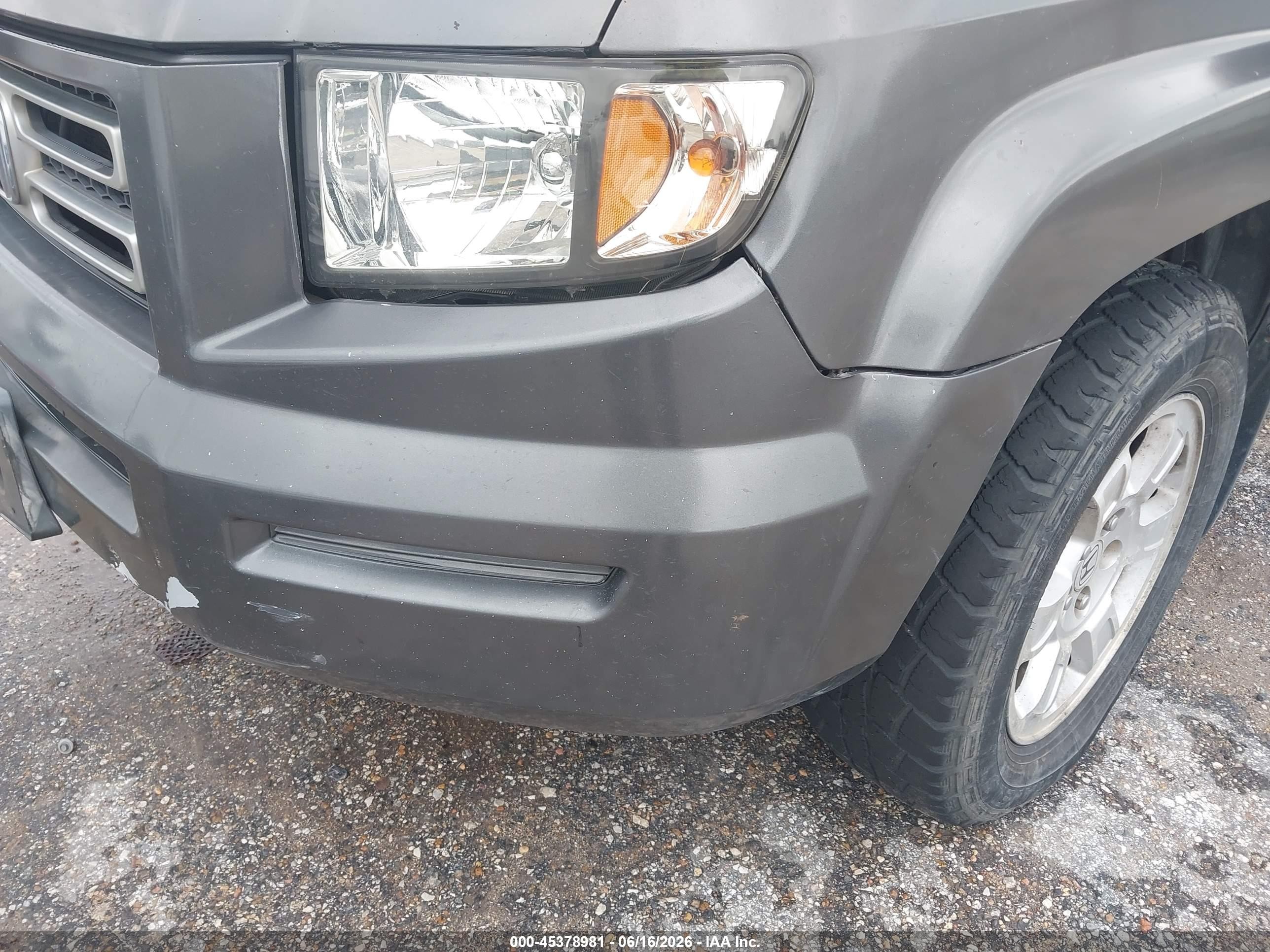 2008 Honda Ridgeline Rtl Gray vin: 2HJYK16548H507430