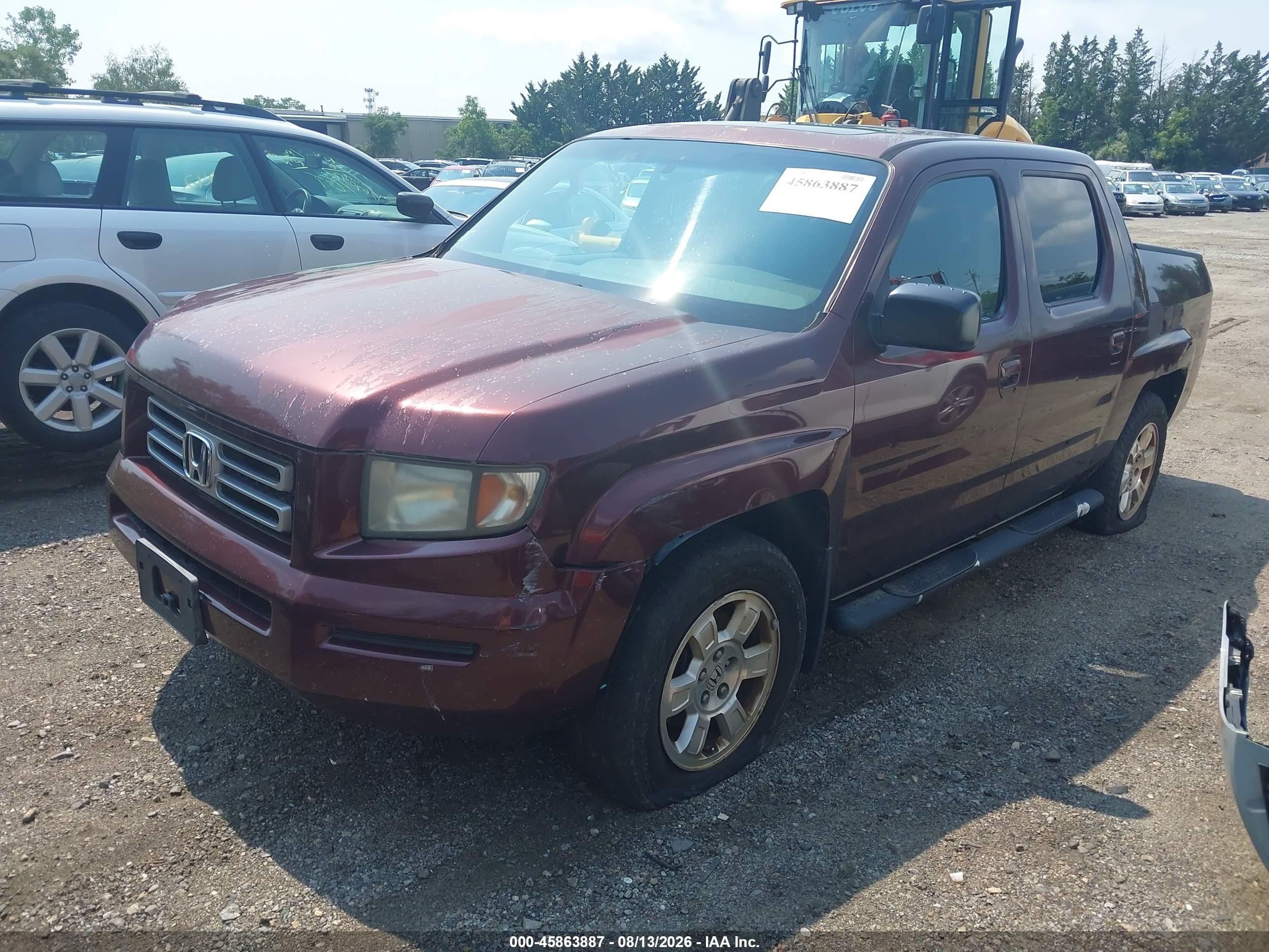 2008 Honda Ridgeline Rtl Burgundy vin: 2HJYK16548H518718