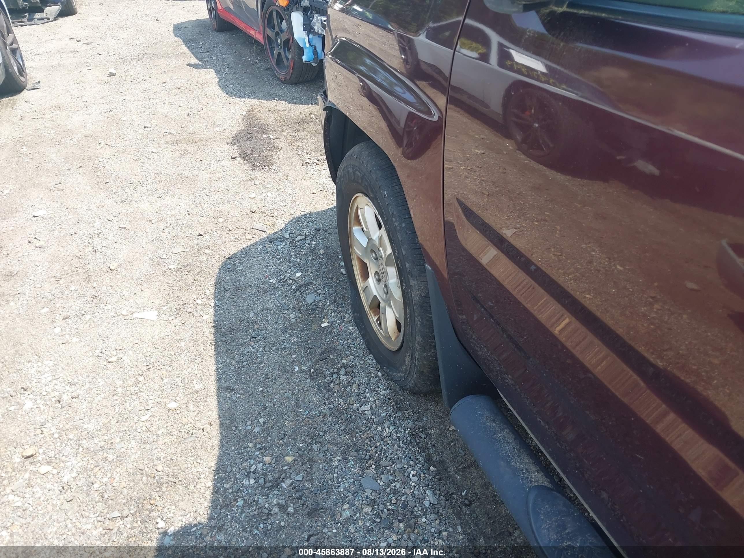 2008 Honda Ridgeline Rtl Burgundy vin: 2HJYK16548H518718