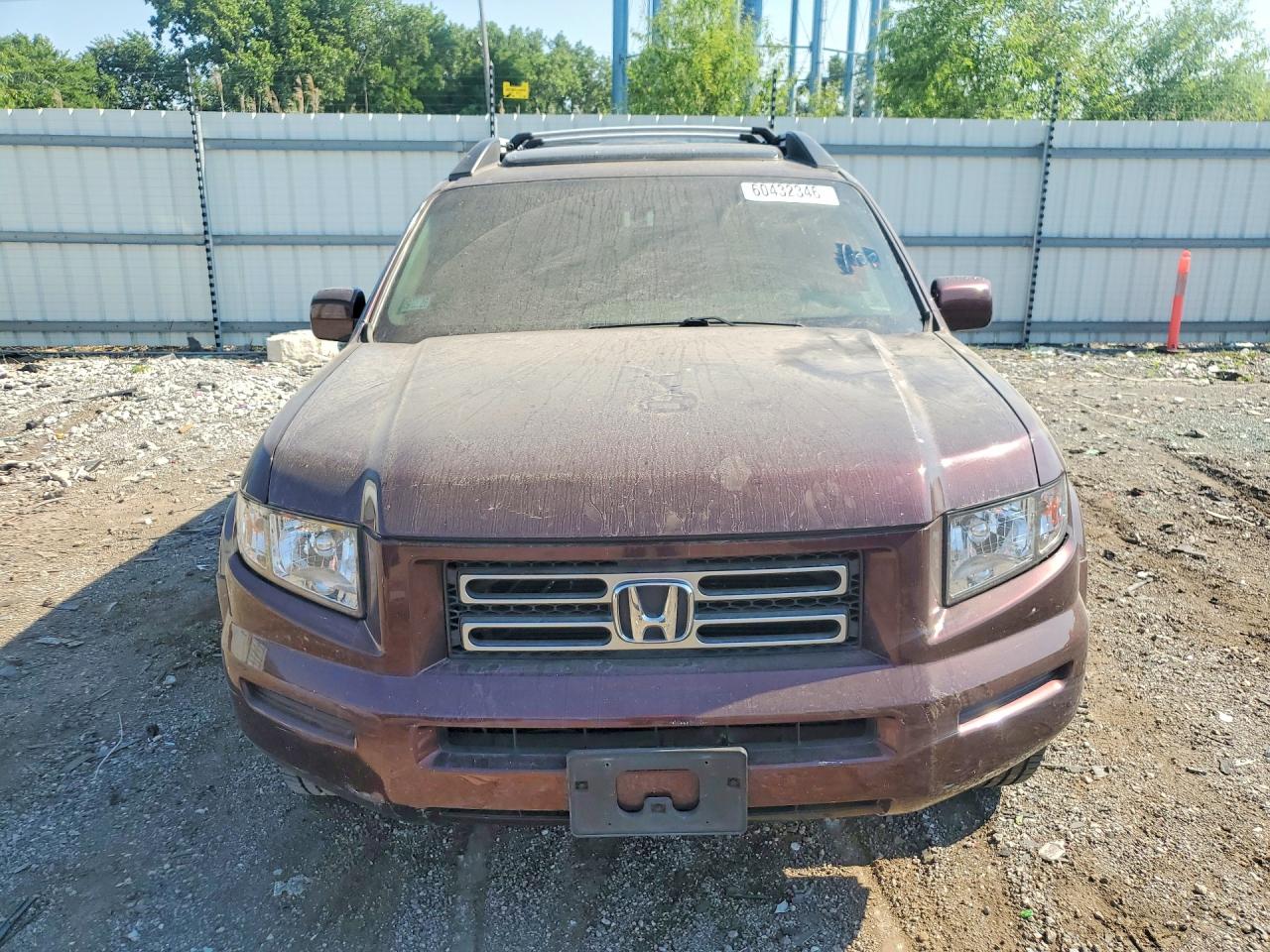 2008 Honda Ridgeline Sport Burgundy vin: 2HJYK16548H520775