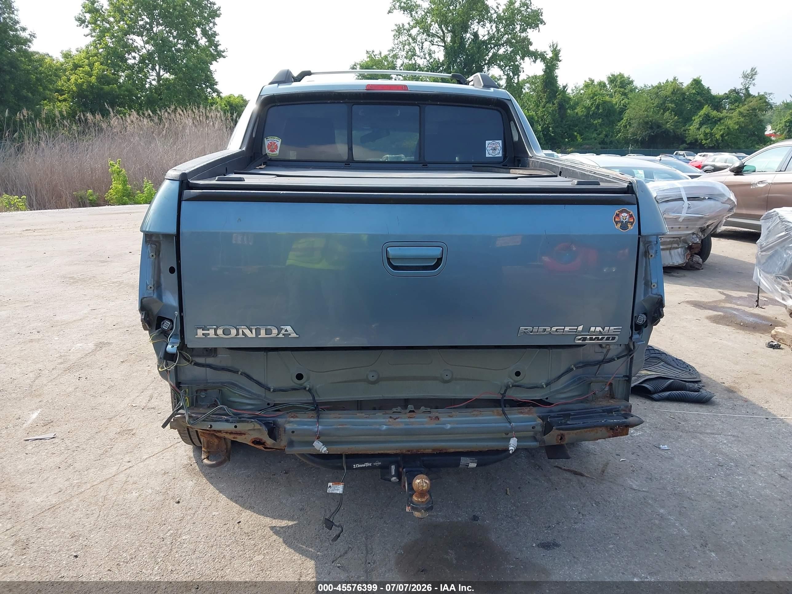 2008 Honda Ridgeline Rtl Light Blue vin: 2HJYK16548H535325