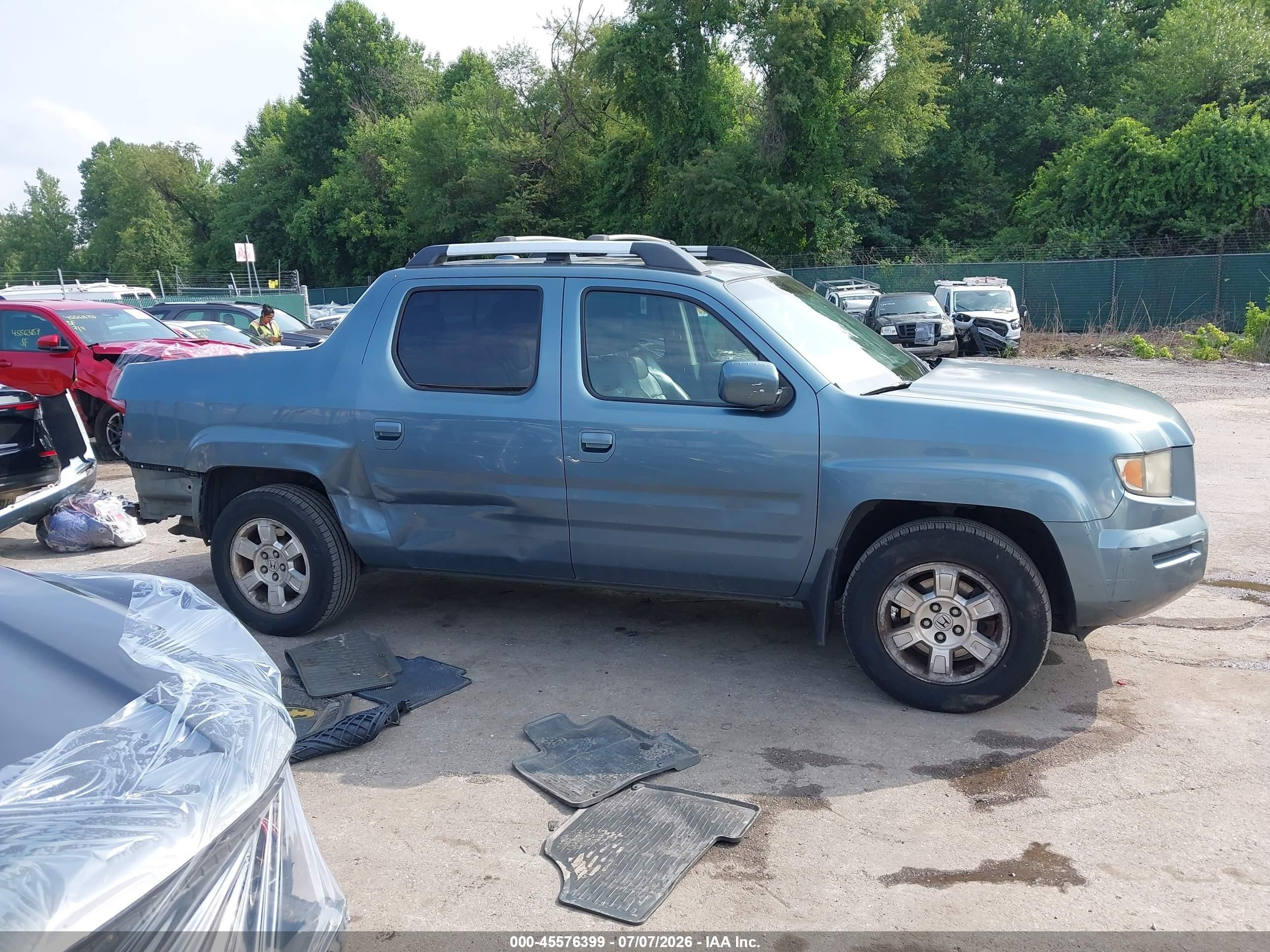 2008 Honda Ridgeline Rtl Light Blue vin: 2HJYK16548H535325