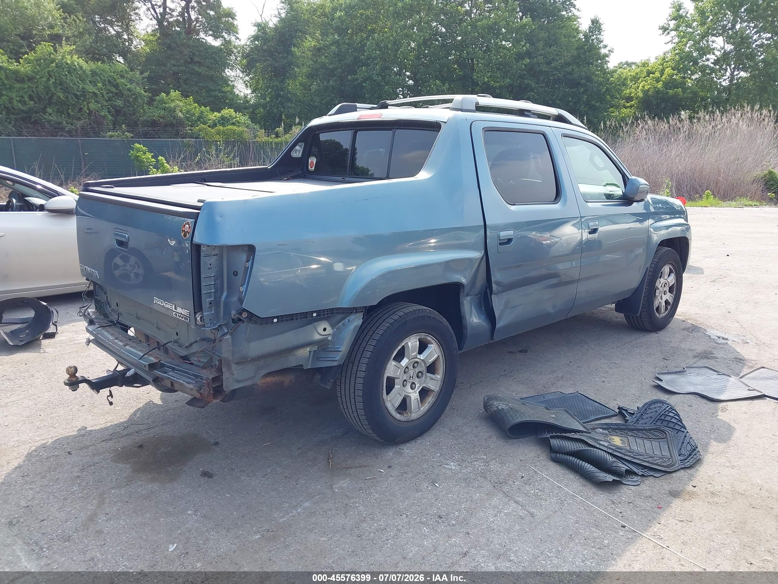 2008 Honda Ridgeline Rtl Light Blue vin: 2HJYK16548H535325