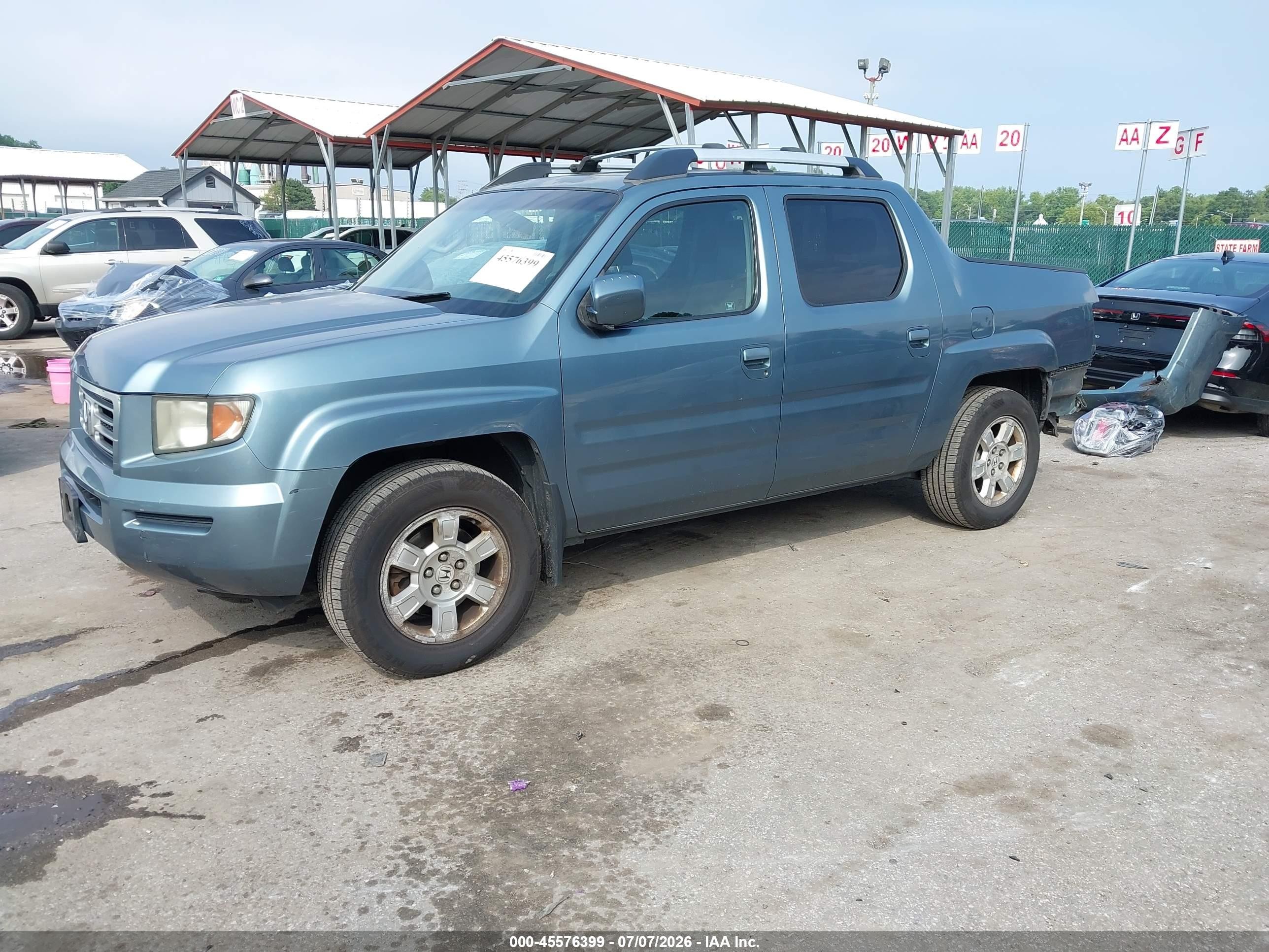2008 Honda Ridgeline Rtl Light Blue vin: 2HJYK16548H535325