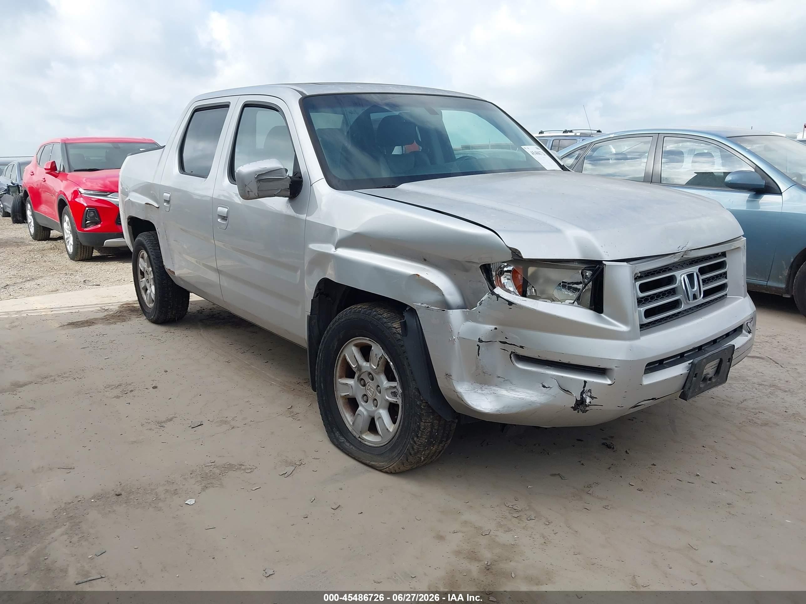 2006 Honda Ridgeline Rtl Silver vin: 2HJYK16556H522659