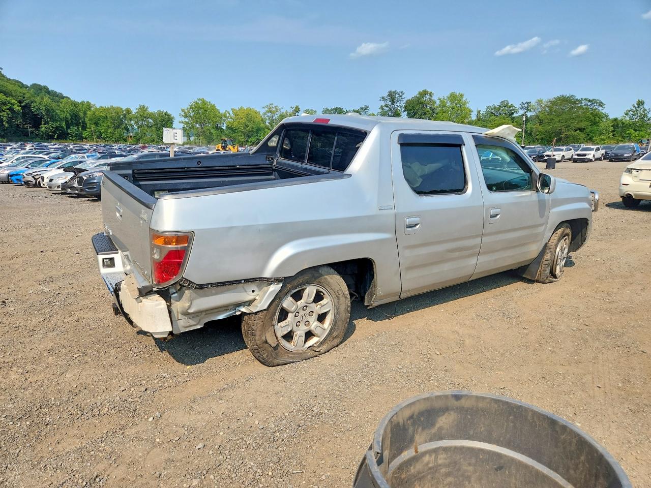 2007 Honda Ridgeline Rtl Silver vin: 2HJYK16557H505944