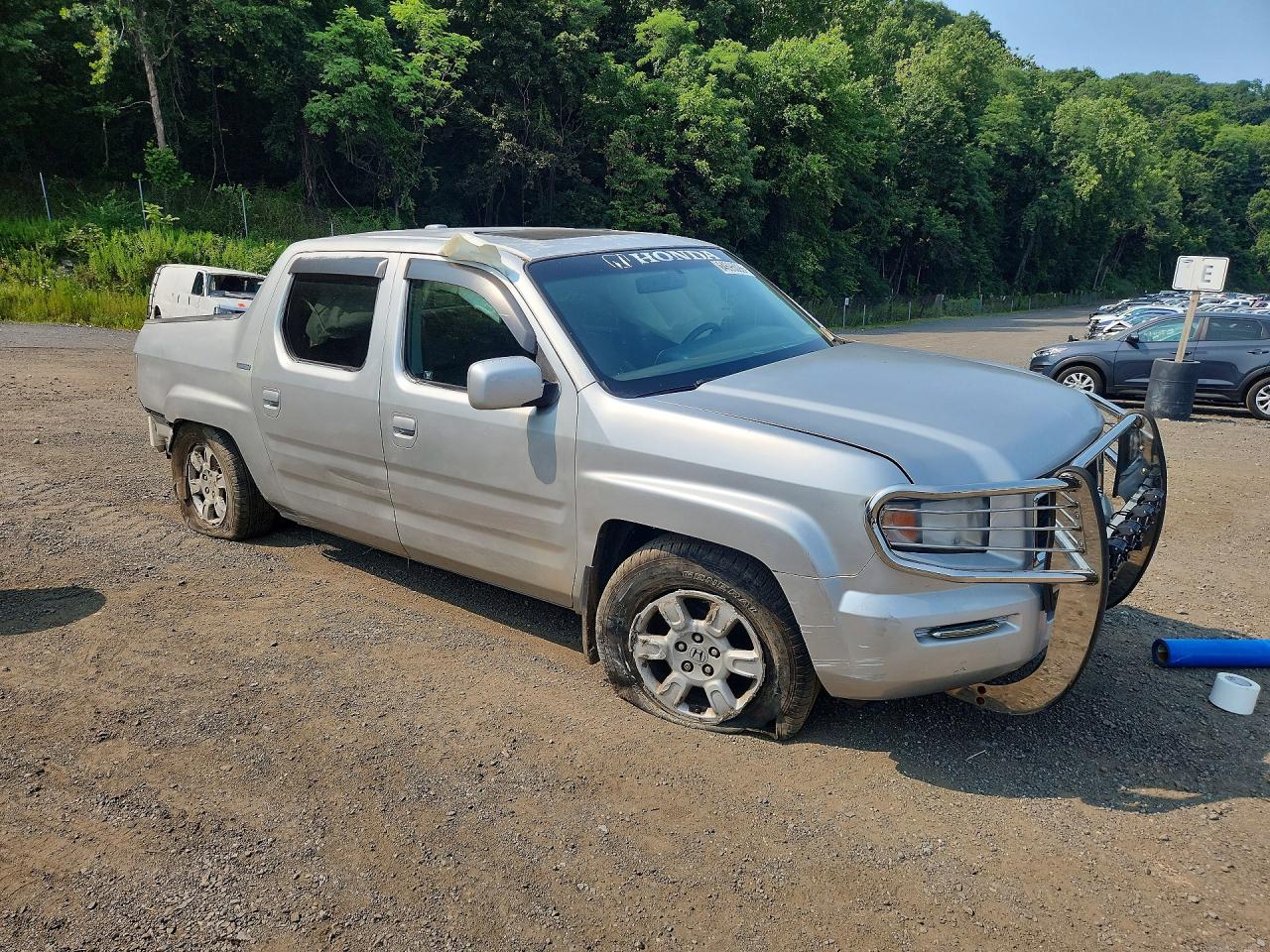 2007 Honda Ridgeline Rtl Silver vin: 2HJYK16557H505944