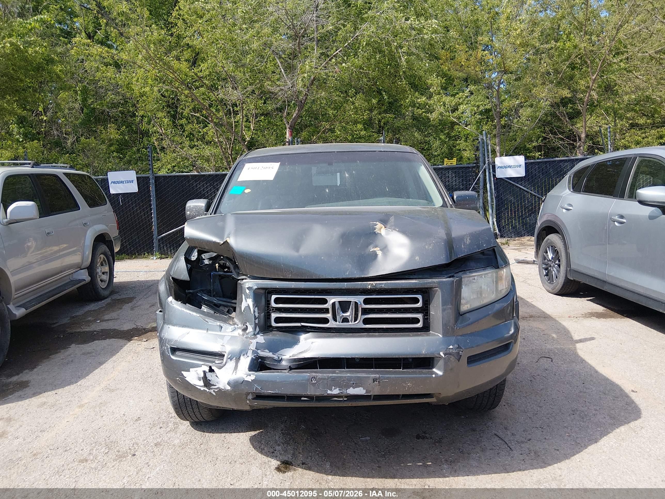 2007 Honda Ridgeline Rtl Gray vin: 2HJYK16557H507208