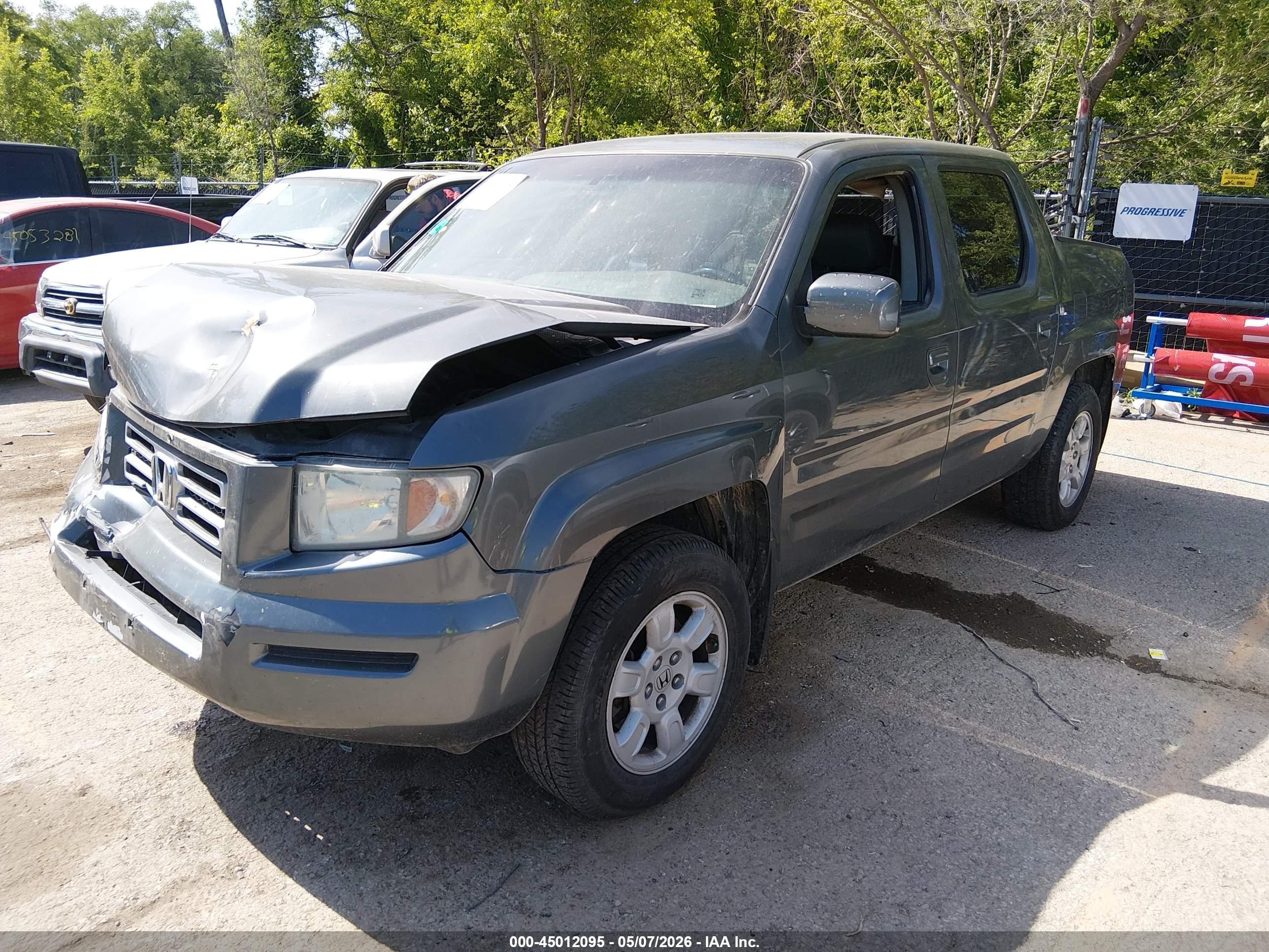 2007 Honda Ridgeline Rtl Gray vin: 2HJYK16557H507208