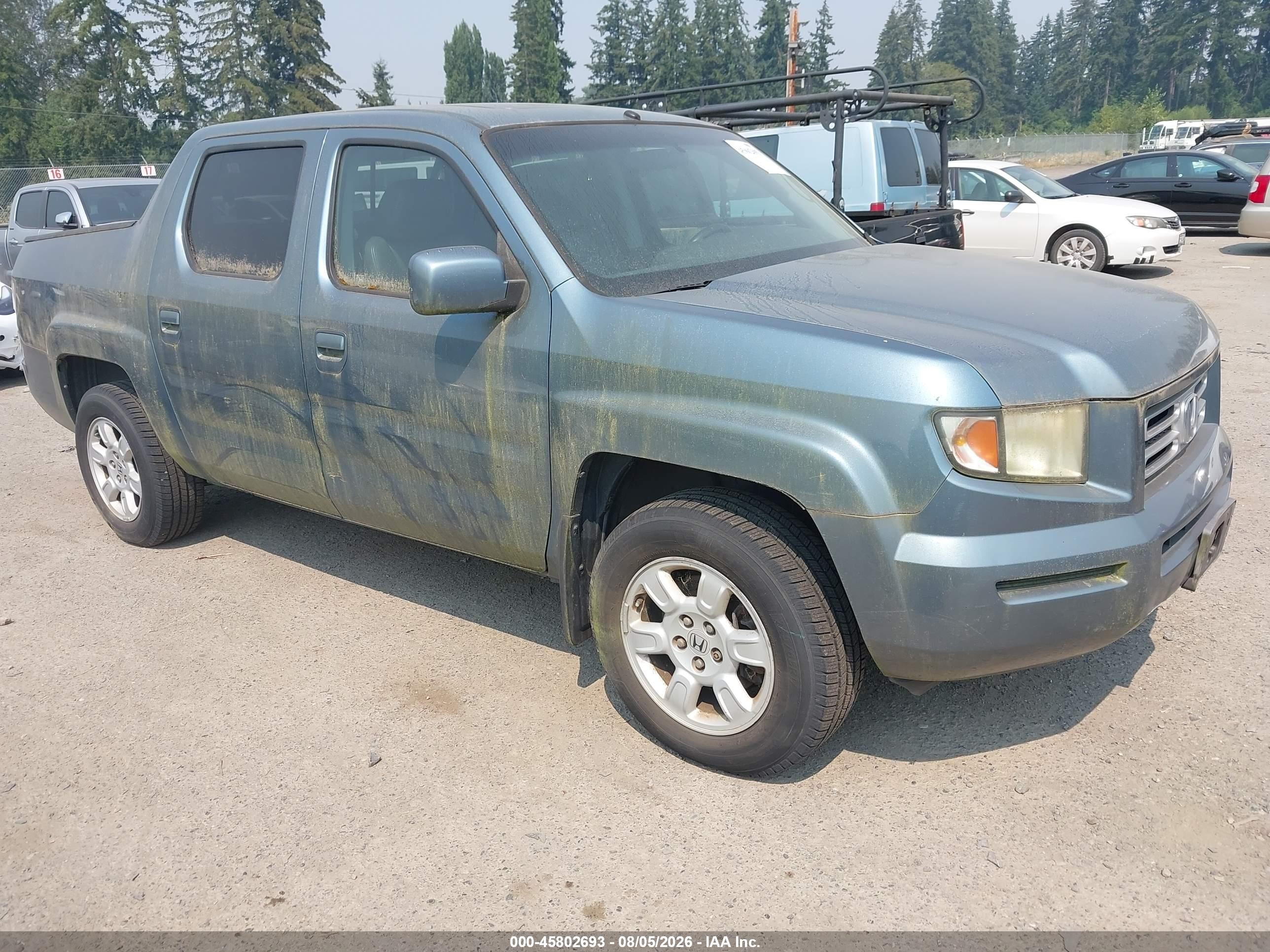 2007 Honda Ridgeline Rtl Teal vin: 2HJYK16557H533405