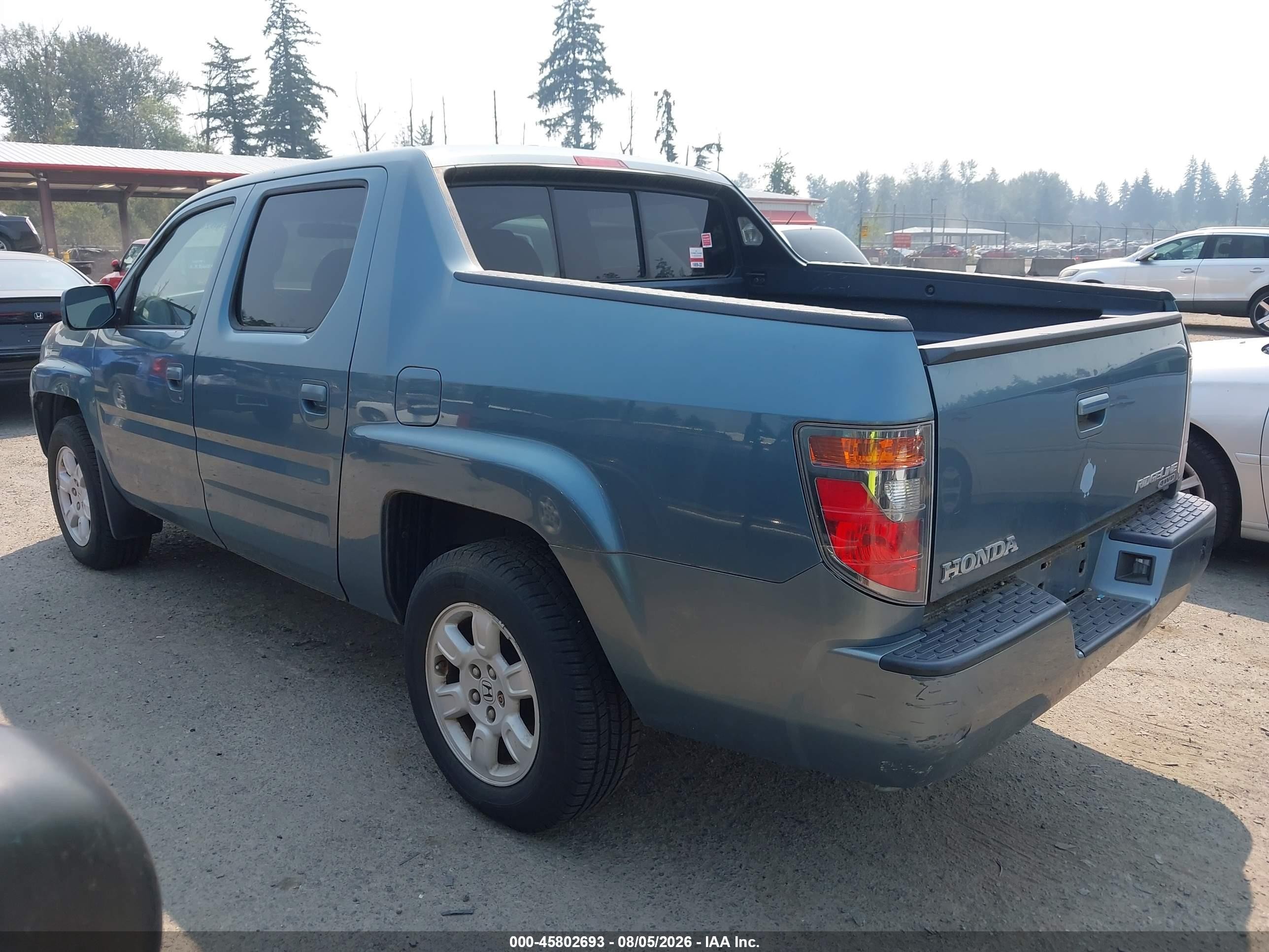 2007 Honda Ridgeline Rtl Teal vin: 2HJYK16557H533405